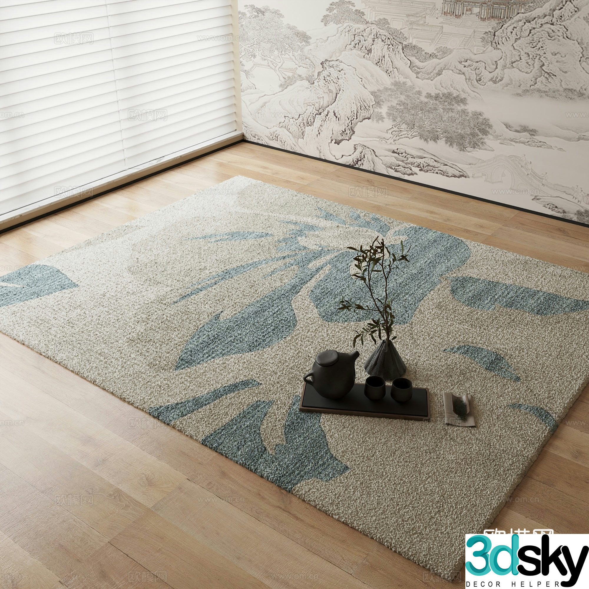 New Chinese carpet 3D model