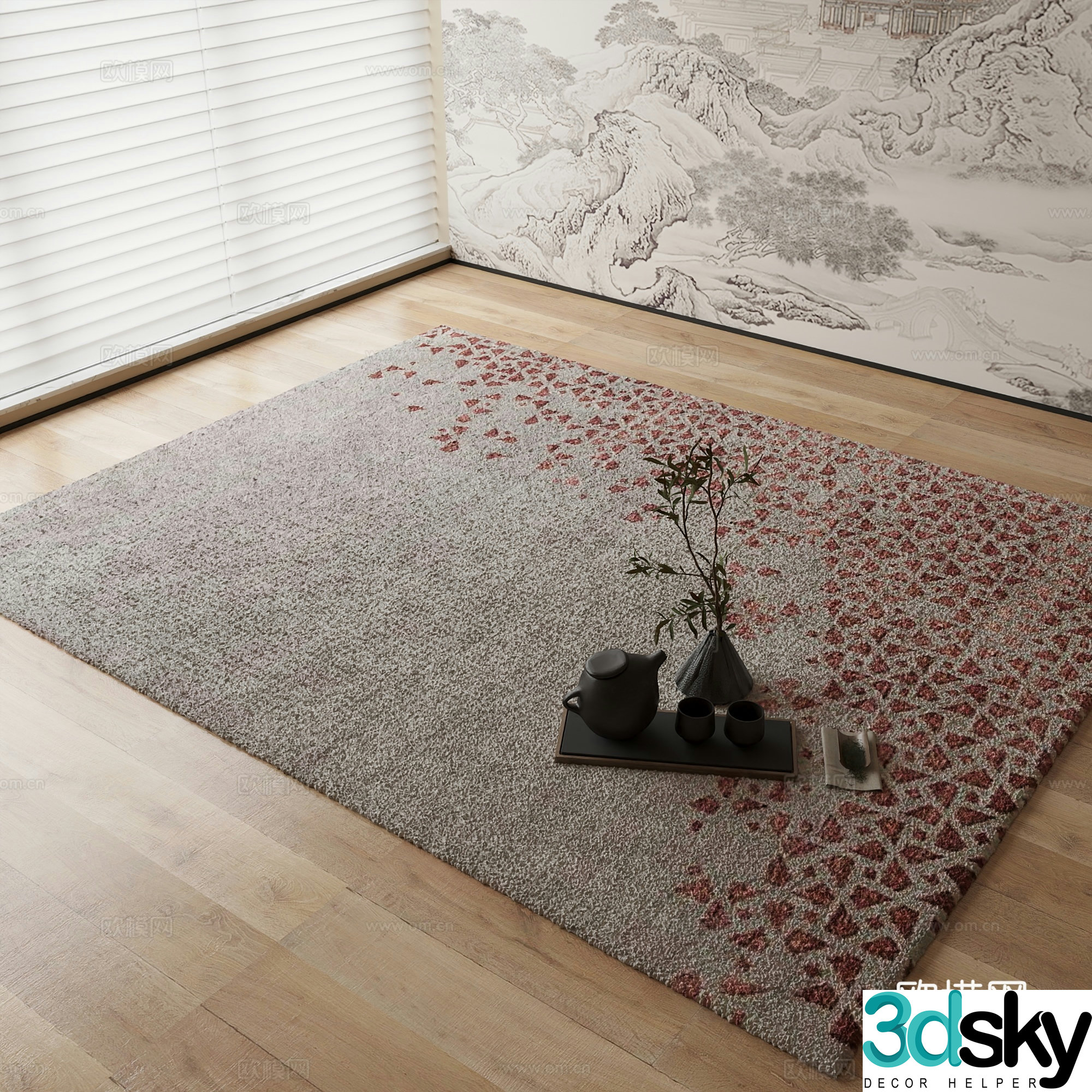New Chinese carpet 3D model
