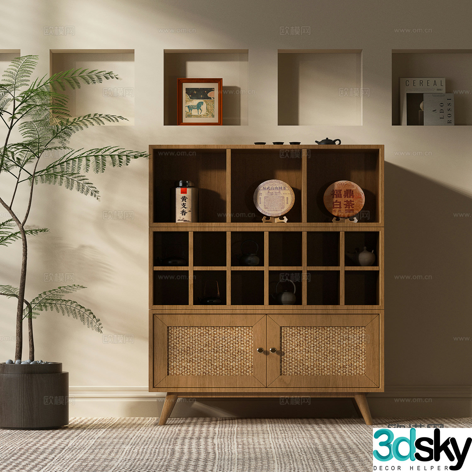 New Chinese tea cabinet 3D model