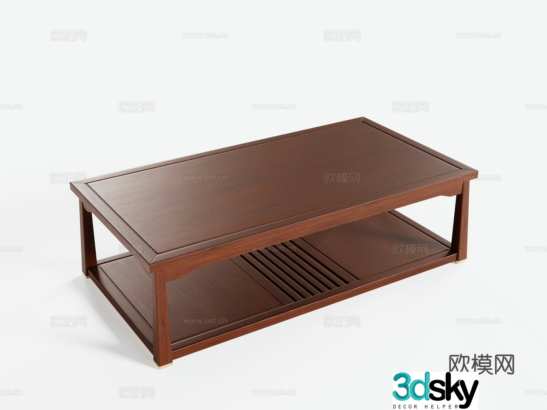 New Chinese style wooden coffee table 3D model
