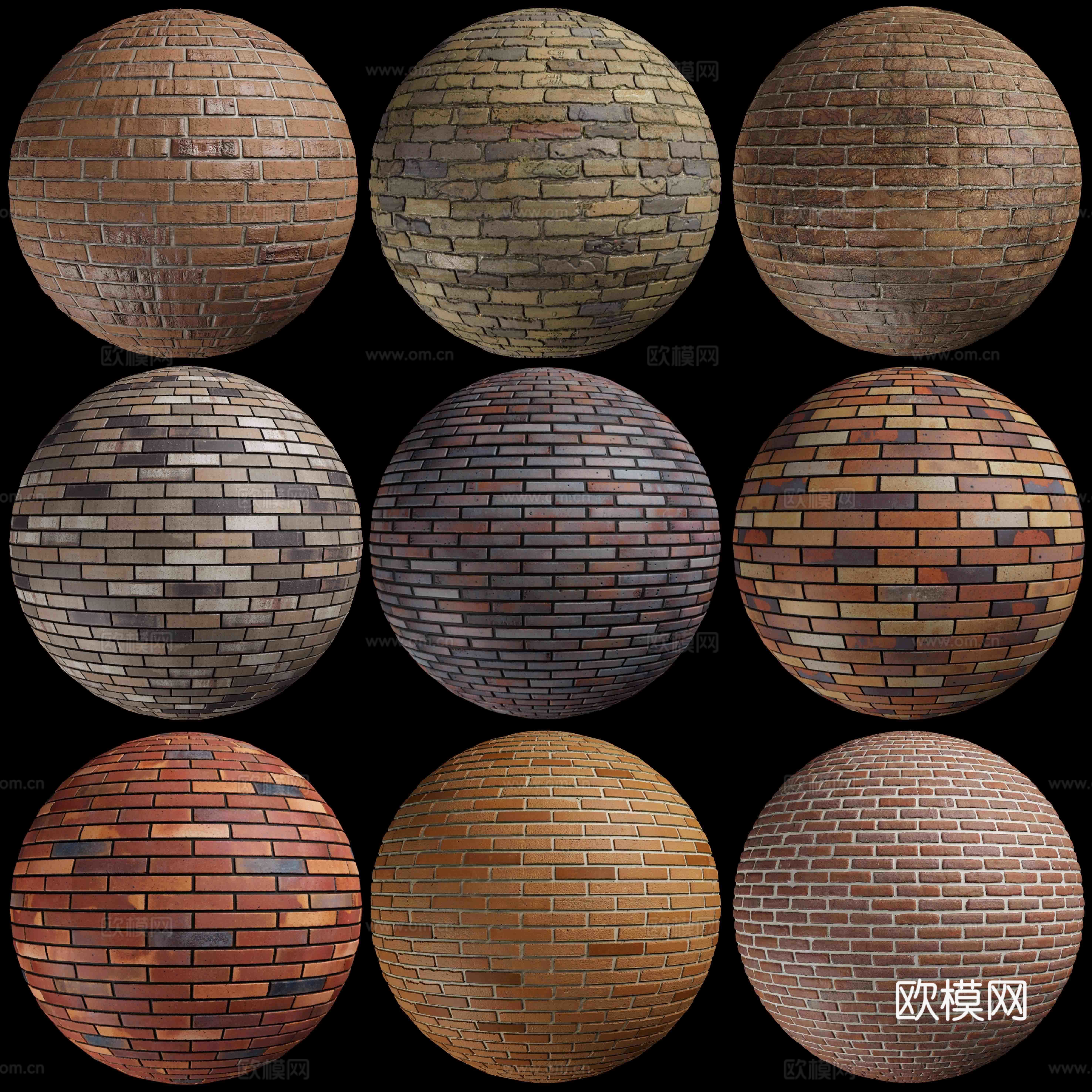 Floor tiles Stone Outdoor paving 3D model