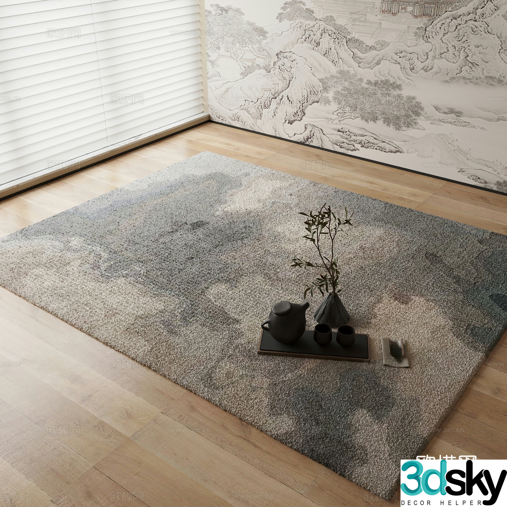 New Chinese carpet 3D model