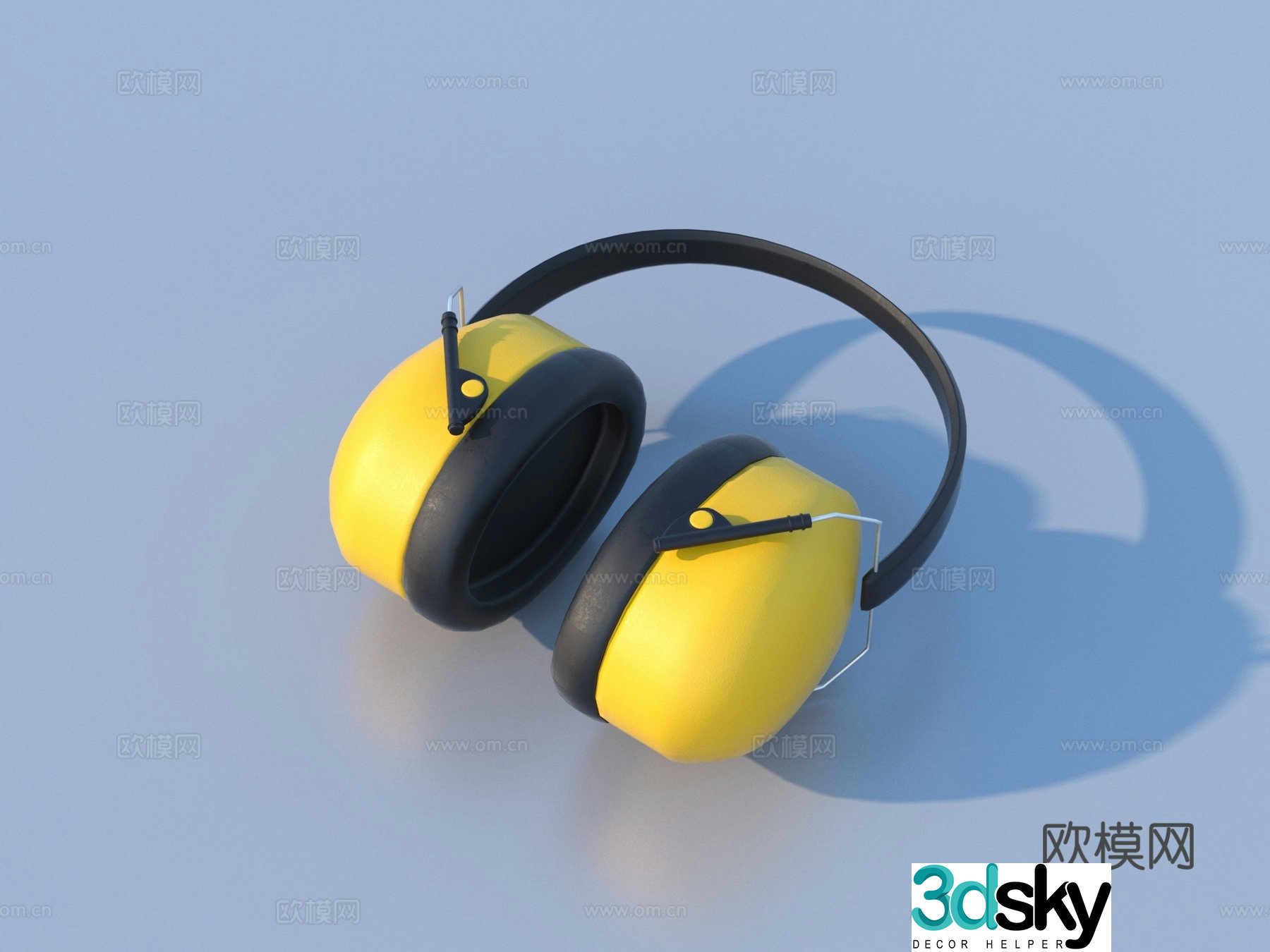 Headphones Work protection headphones 3d model
