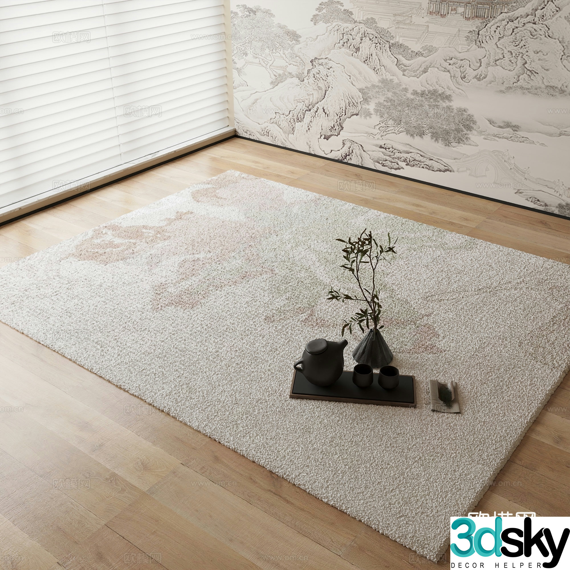 New Chinese carpet 3D model
