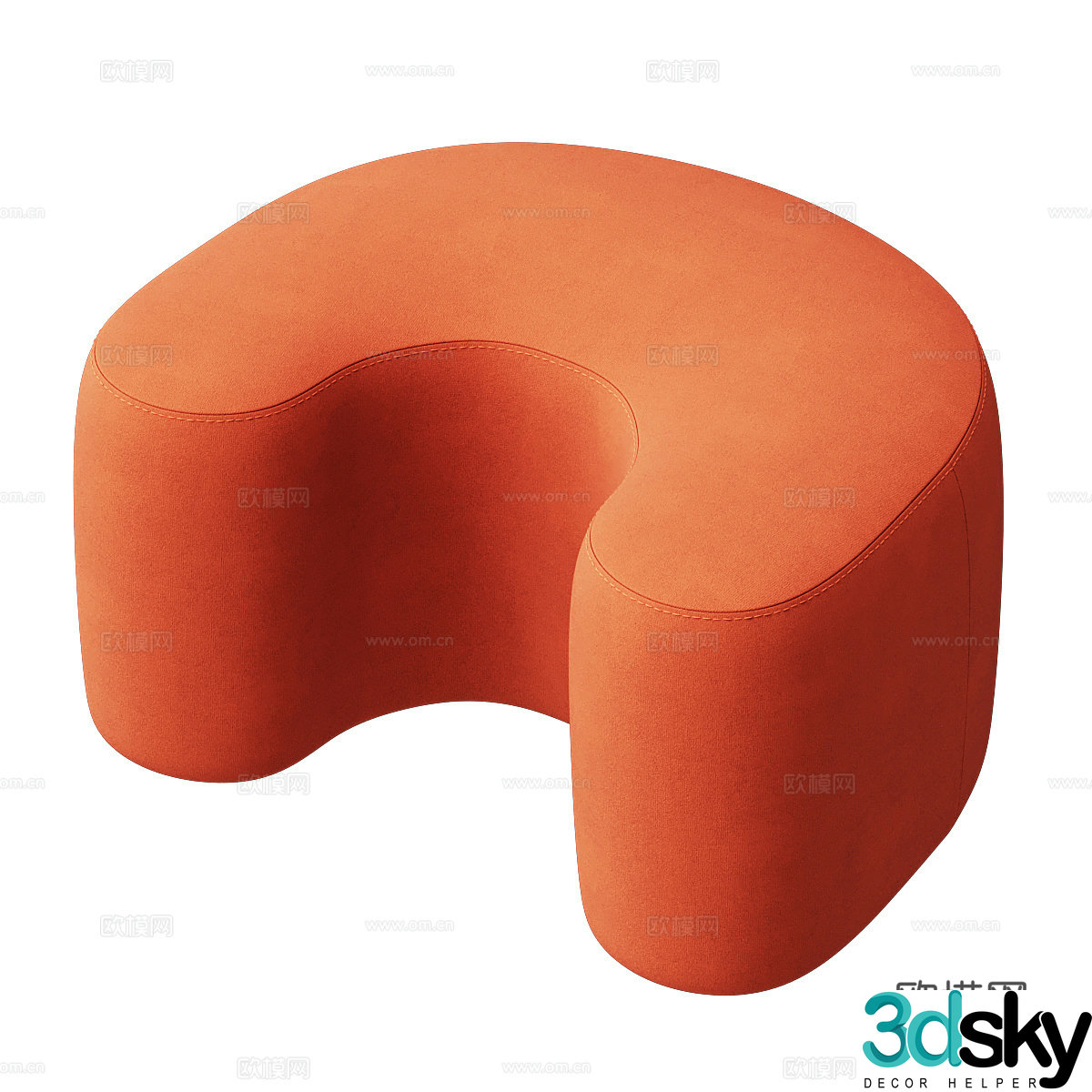 Modern sofa stool U -shaped sofa stool 3D model