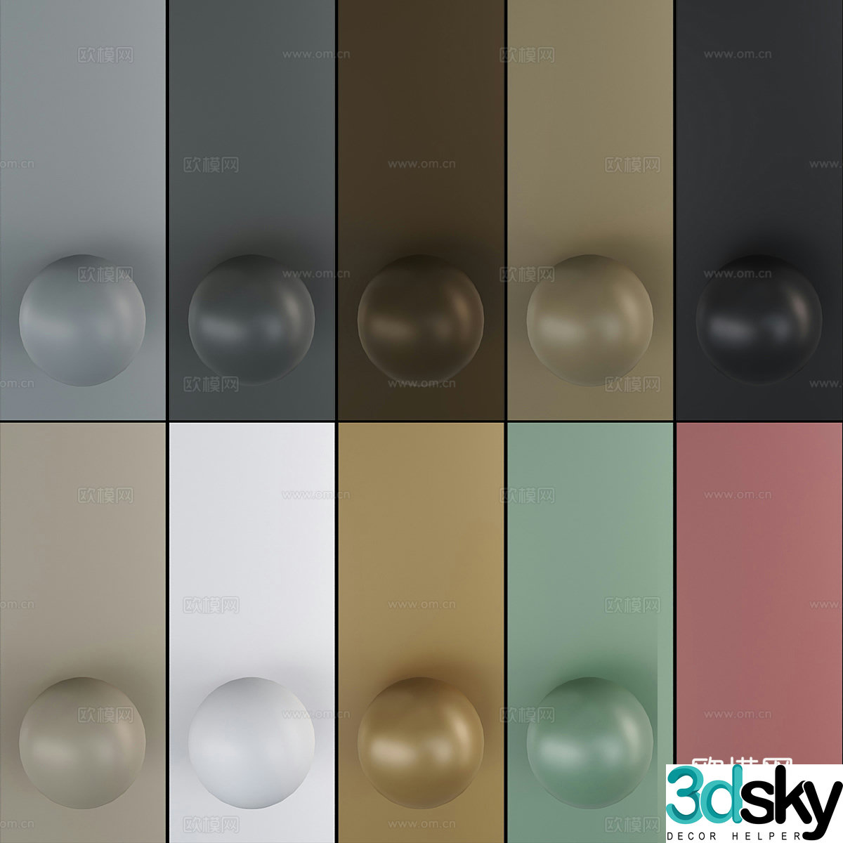 Modern minimalist metal paint Metal paint Paint 3d model