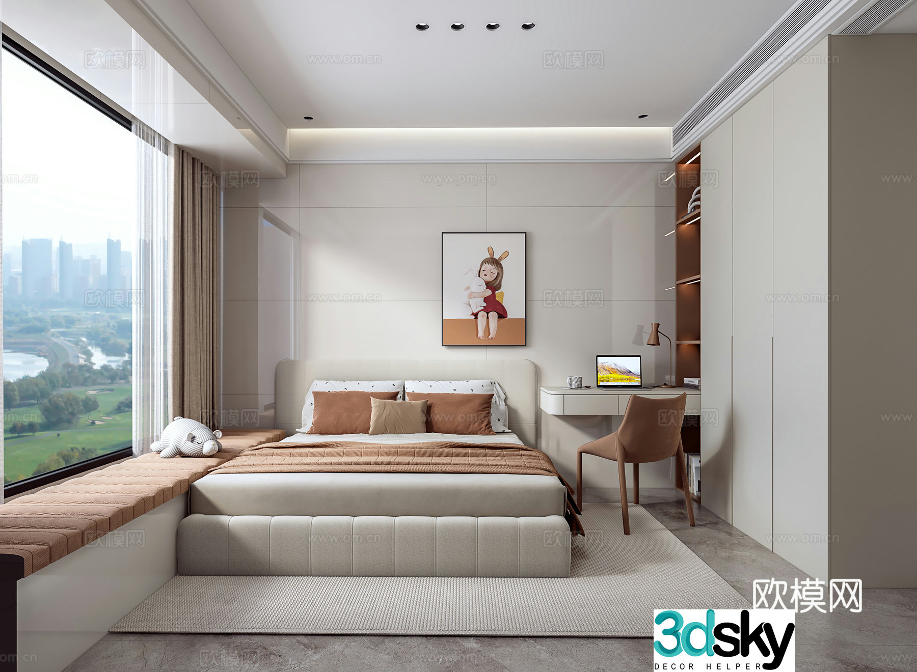Modern children’s room 3d model