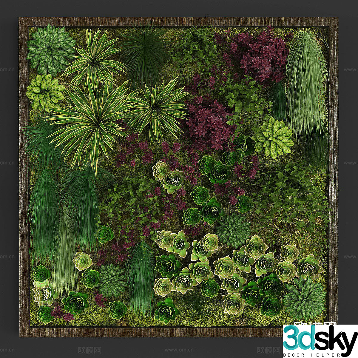 Moss Plant Wall Shrub Plant Green Plant Wall 3D Model