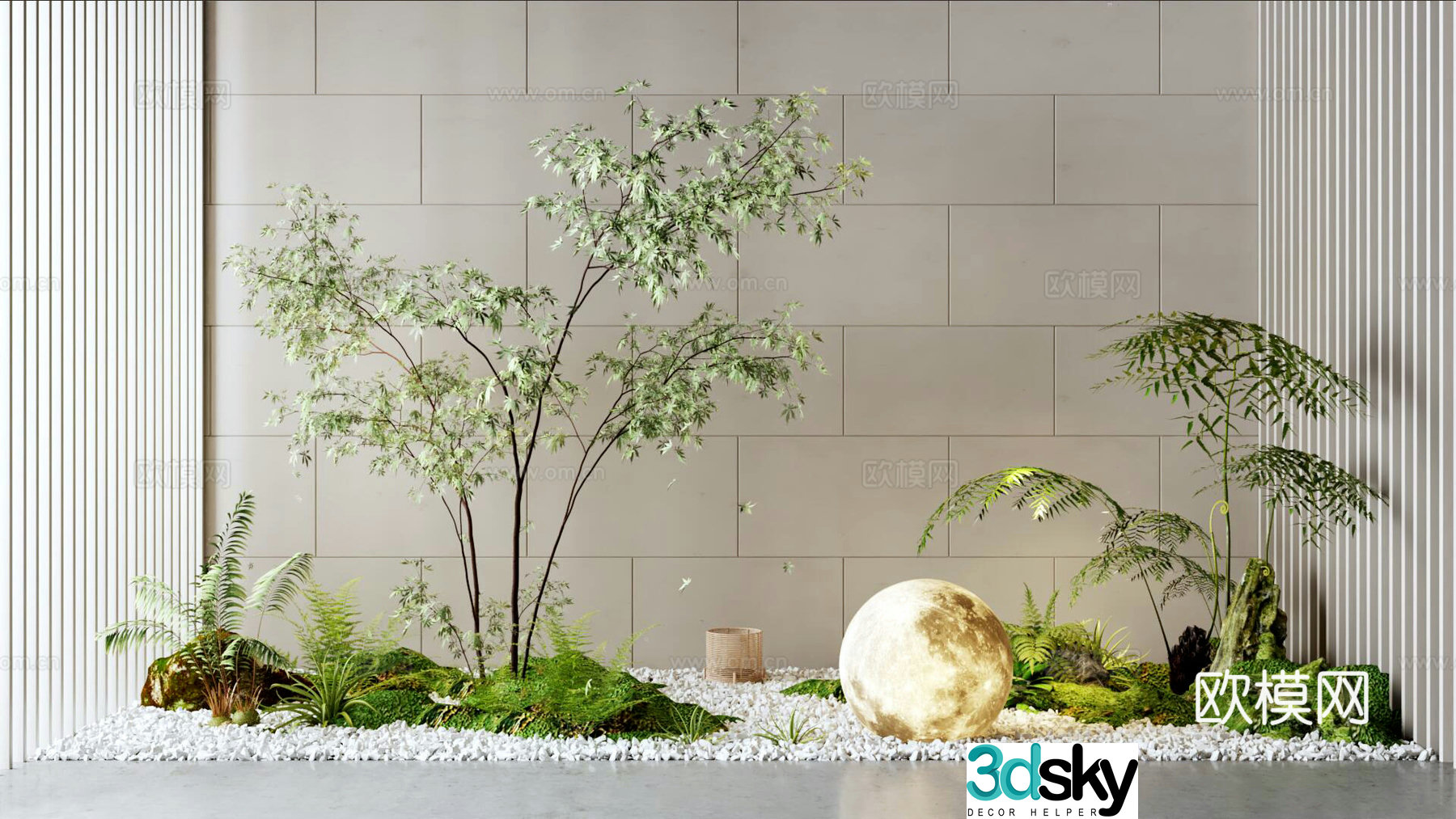 Landscape sketch 3D model