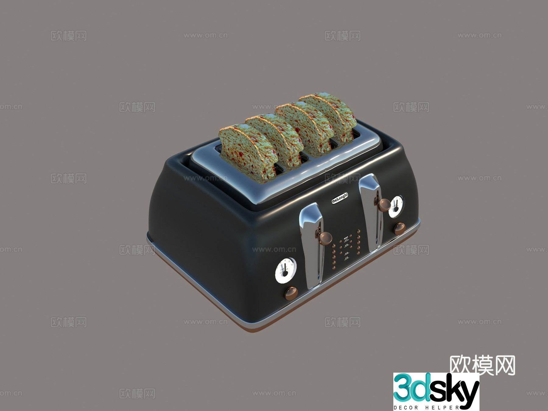 Modern toaster 3d model