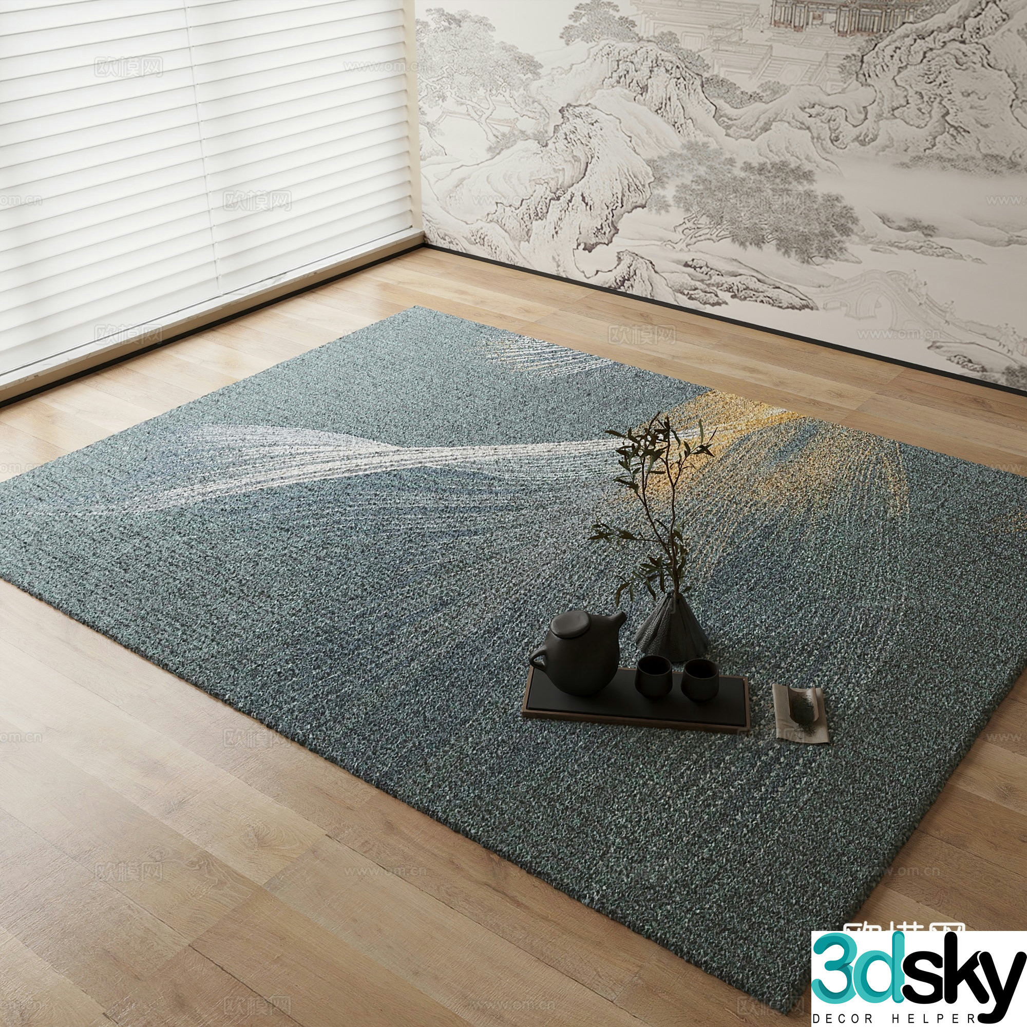 New Chinese carpet 3D model