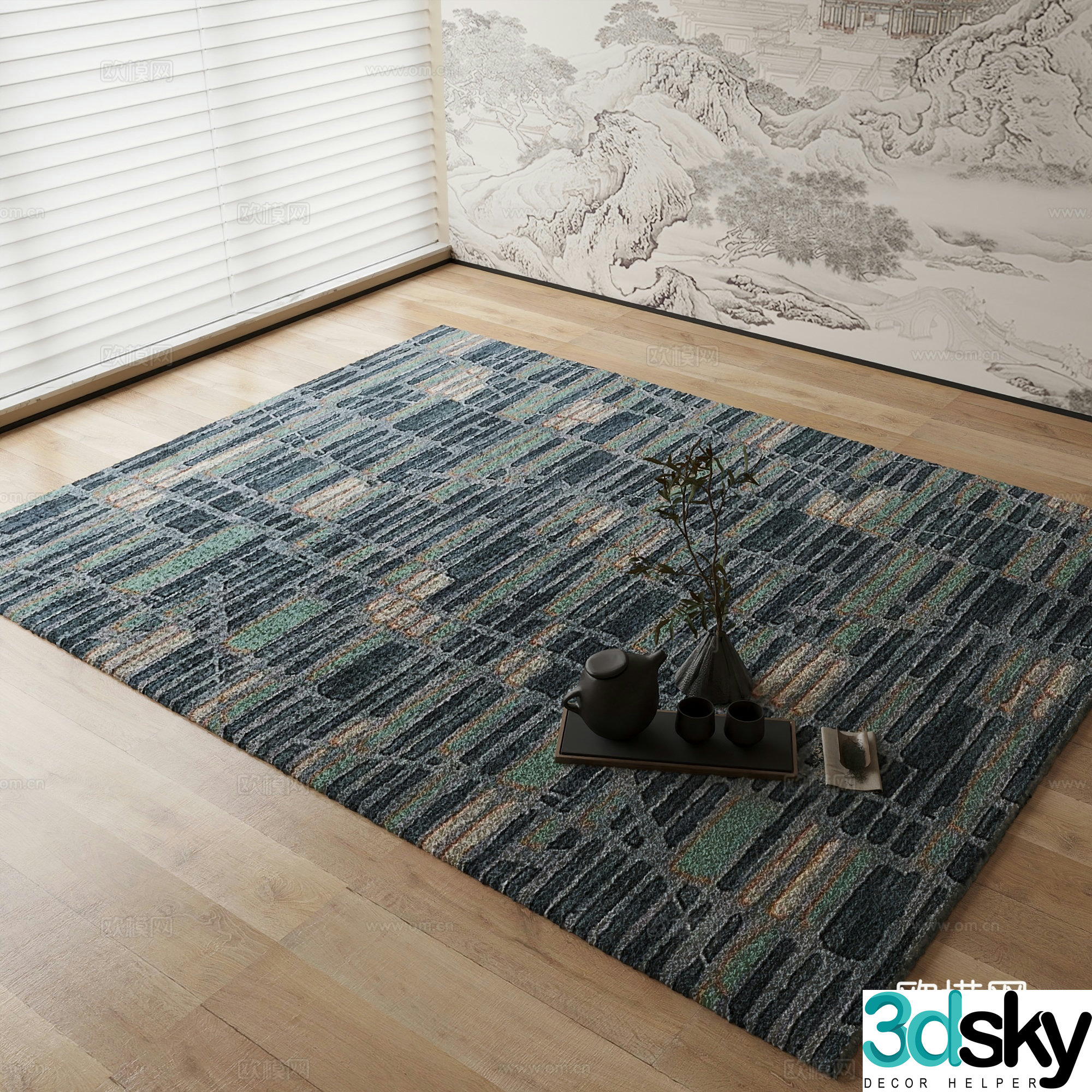 New Chinese carpet 3D model