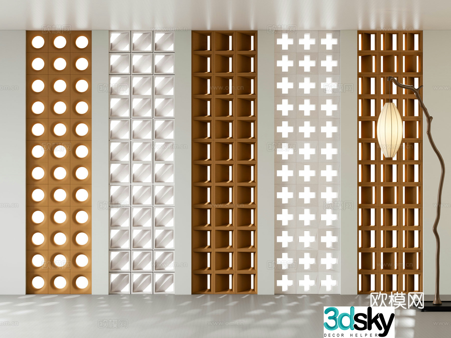 Cement brick Cement brick partition Hollow brick partition Hollow cement brick partition Hollow cement brick Wasabi Feng Cement brick partition 3D model