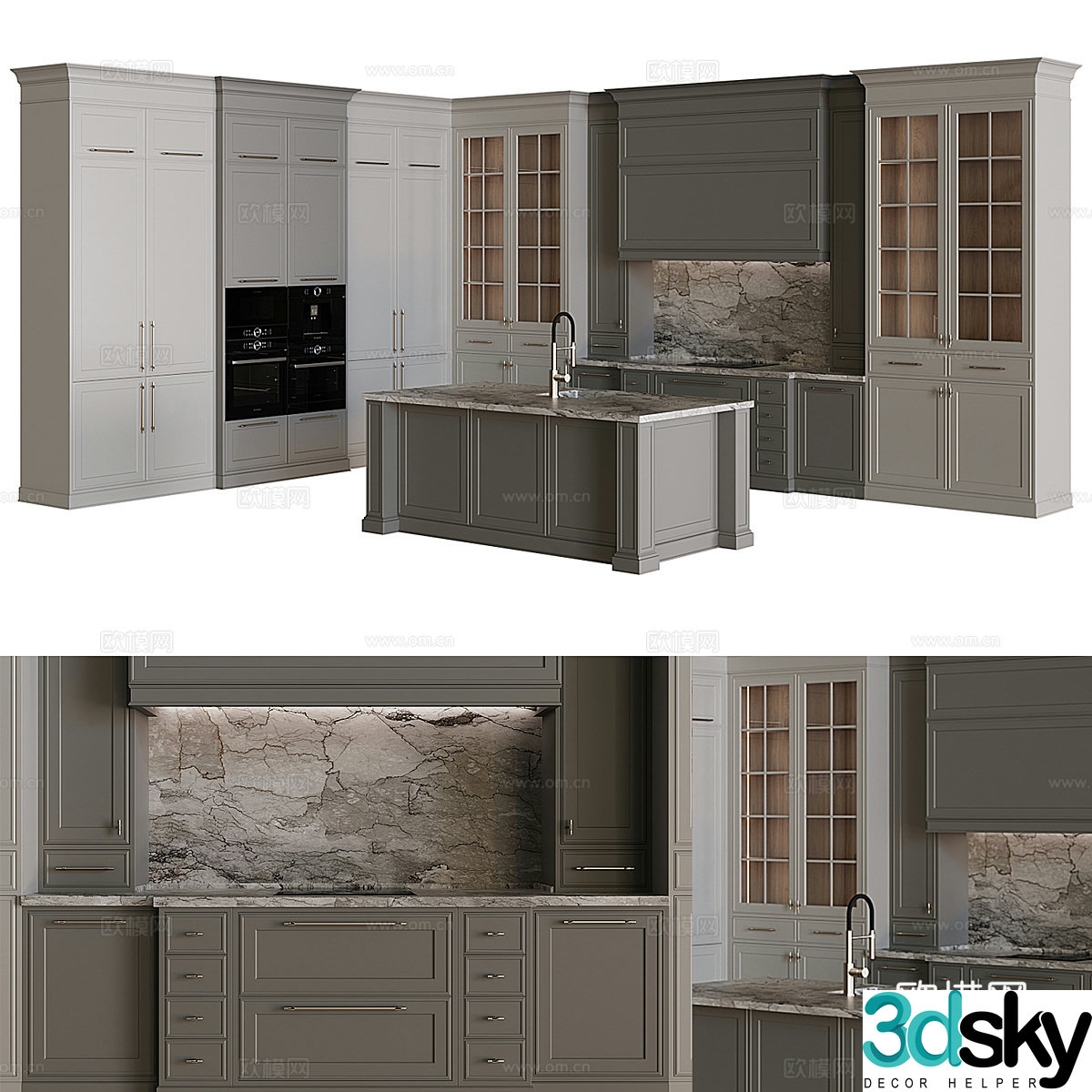 Modern light luxury cabinet 3D model