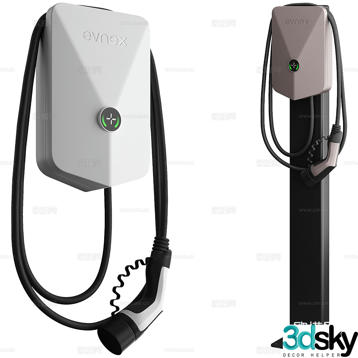 New energy vehicle charging pile 3D model