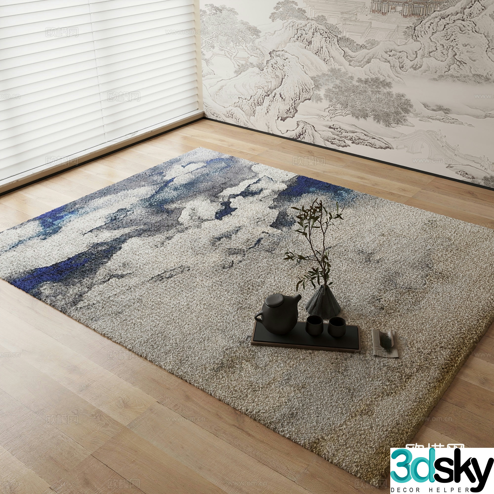 New Chinese carpet 3D model