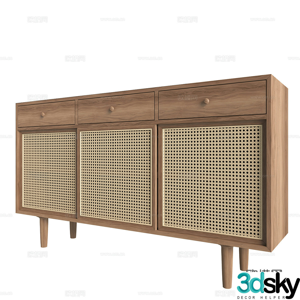 3d model of chest of drawers