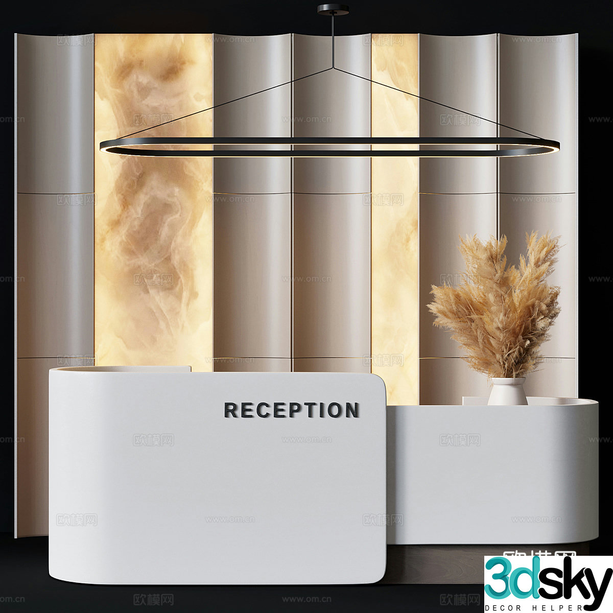 New Chinese front desk 3D model