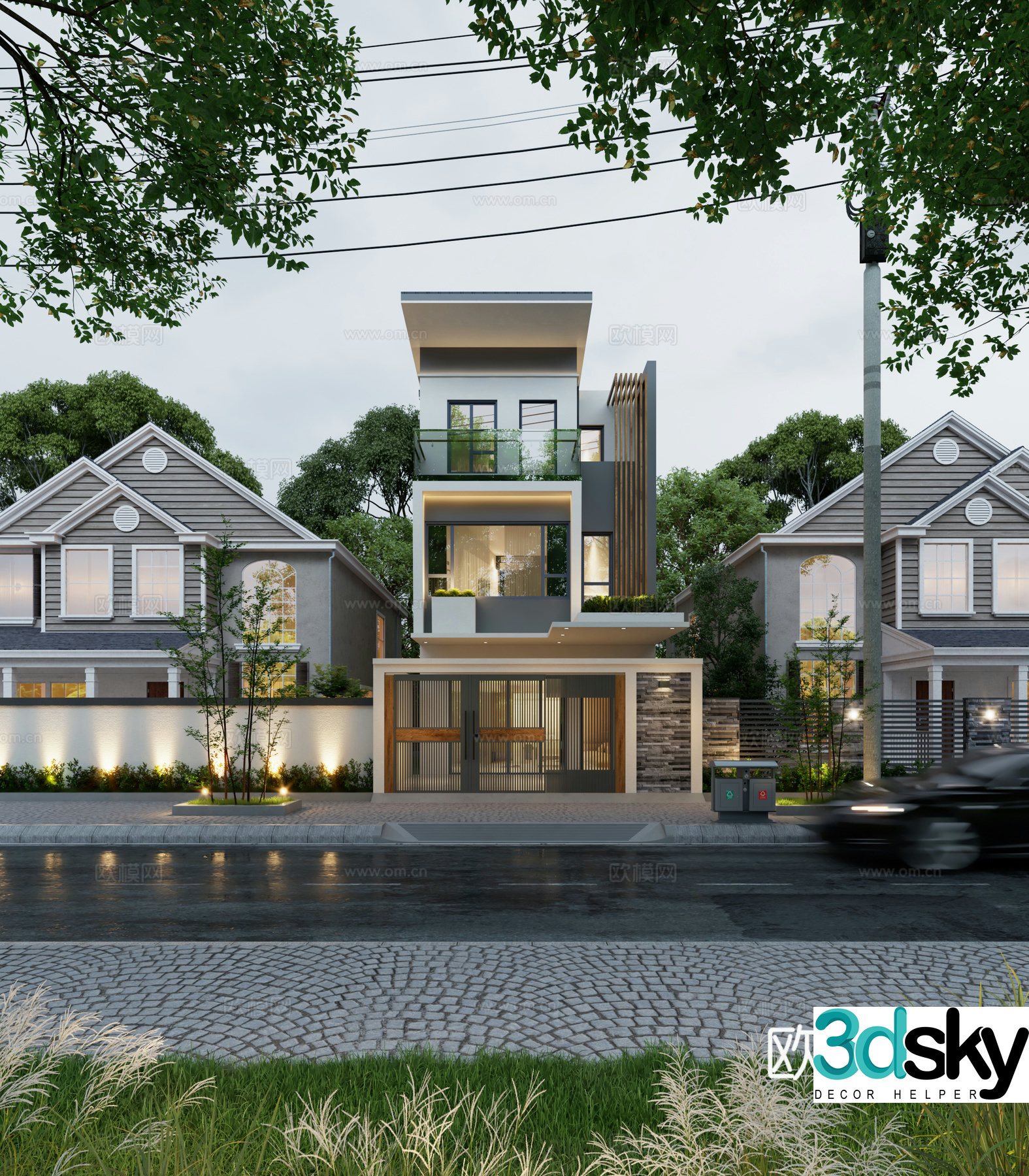 Modern Villa Uniform Villa 3D Models