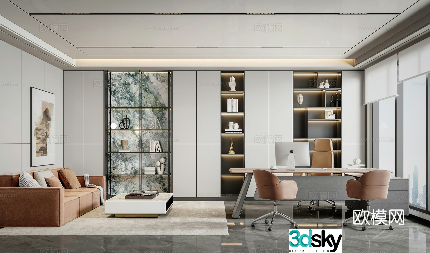 Modern manager office 3d model