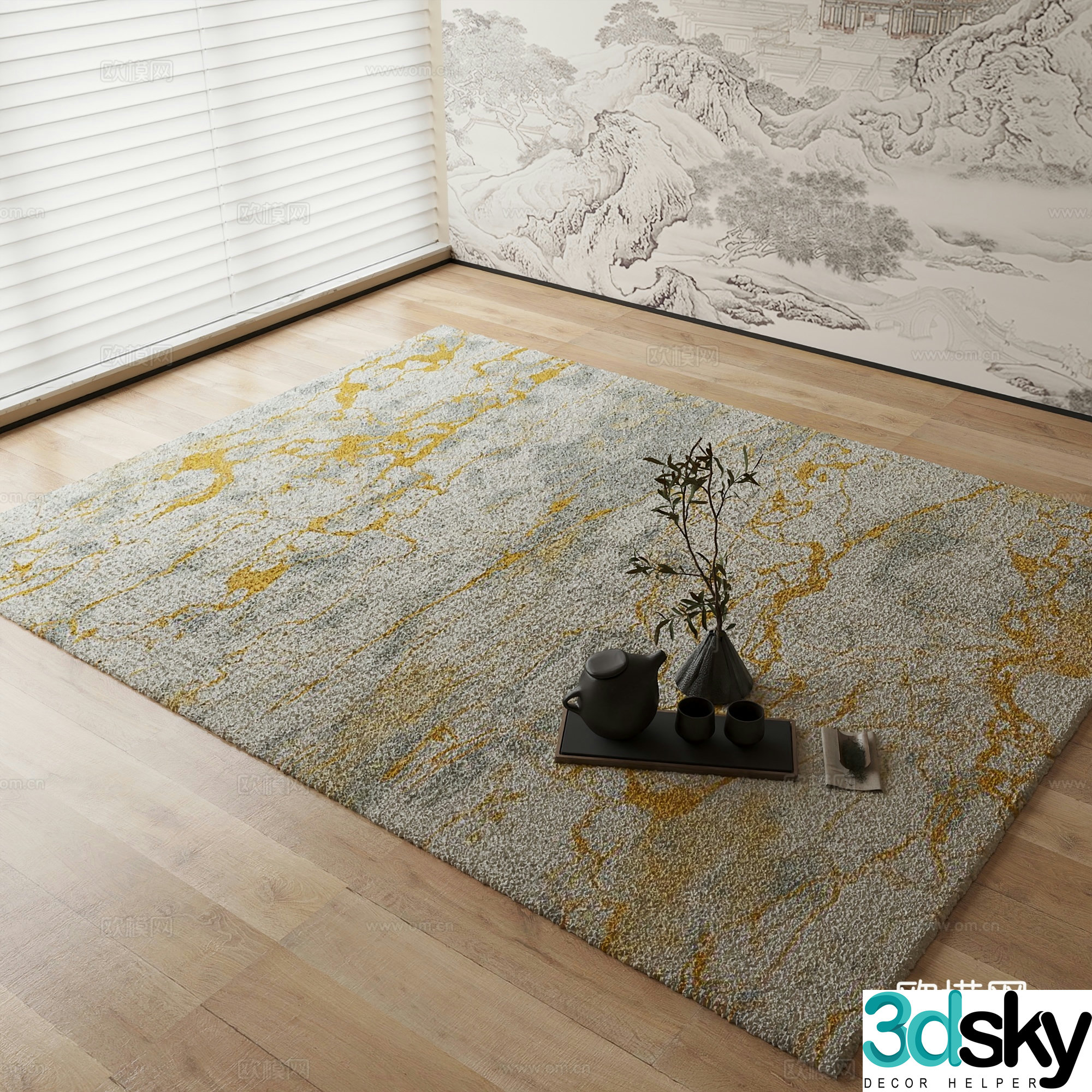 New Chinese carpet 3D model