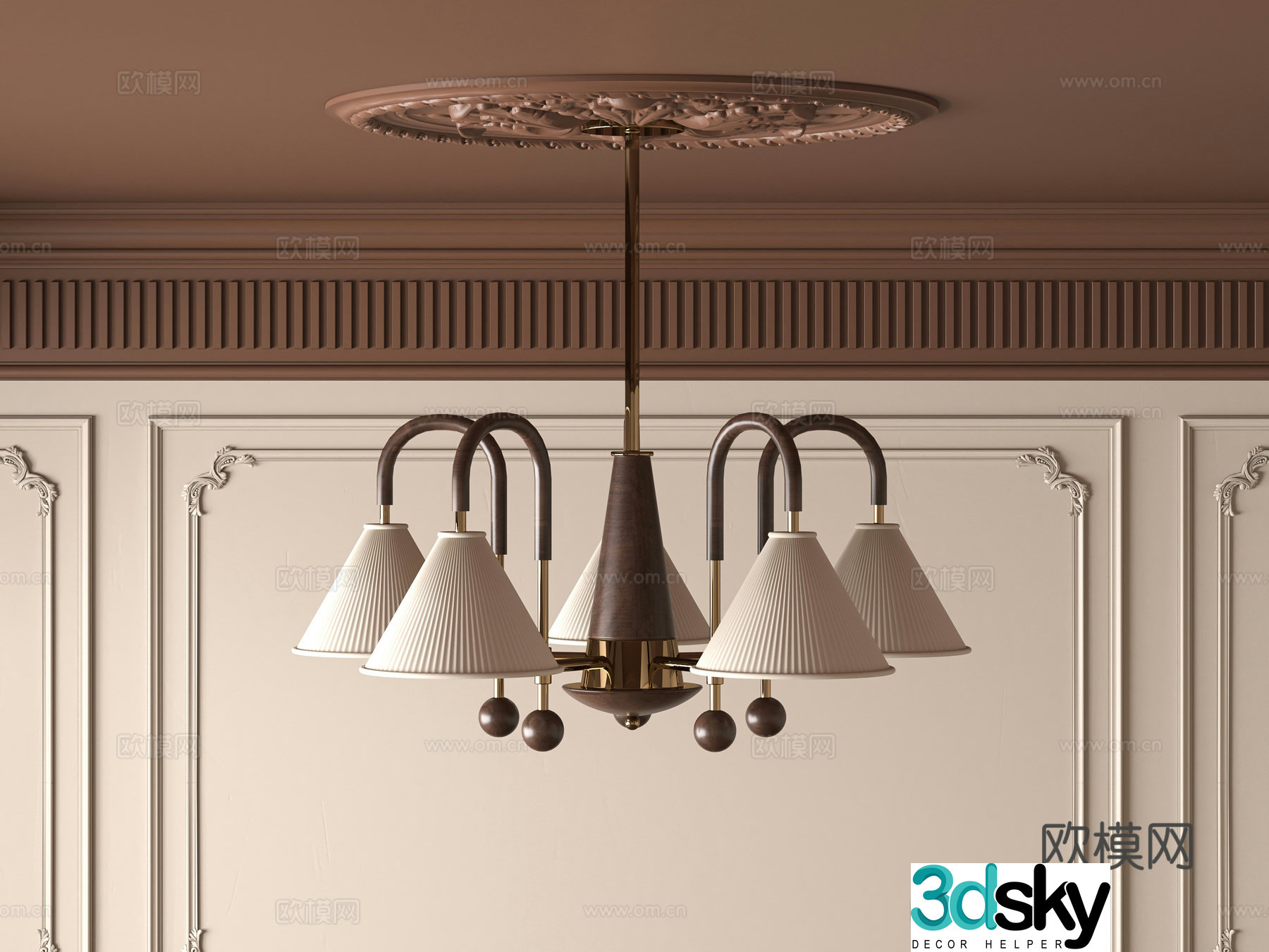 3D model of medieval style chandelier