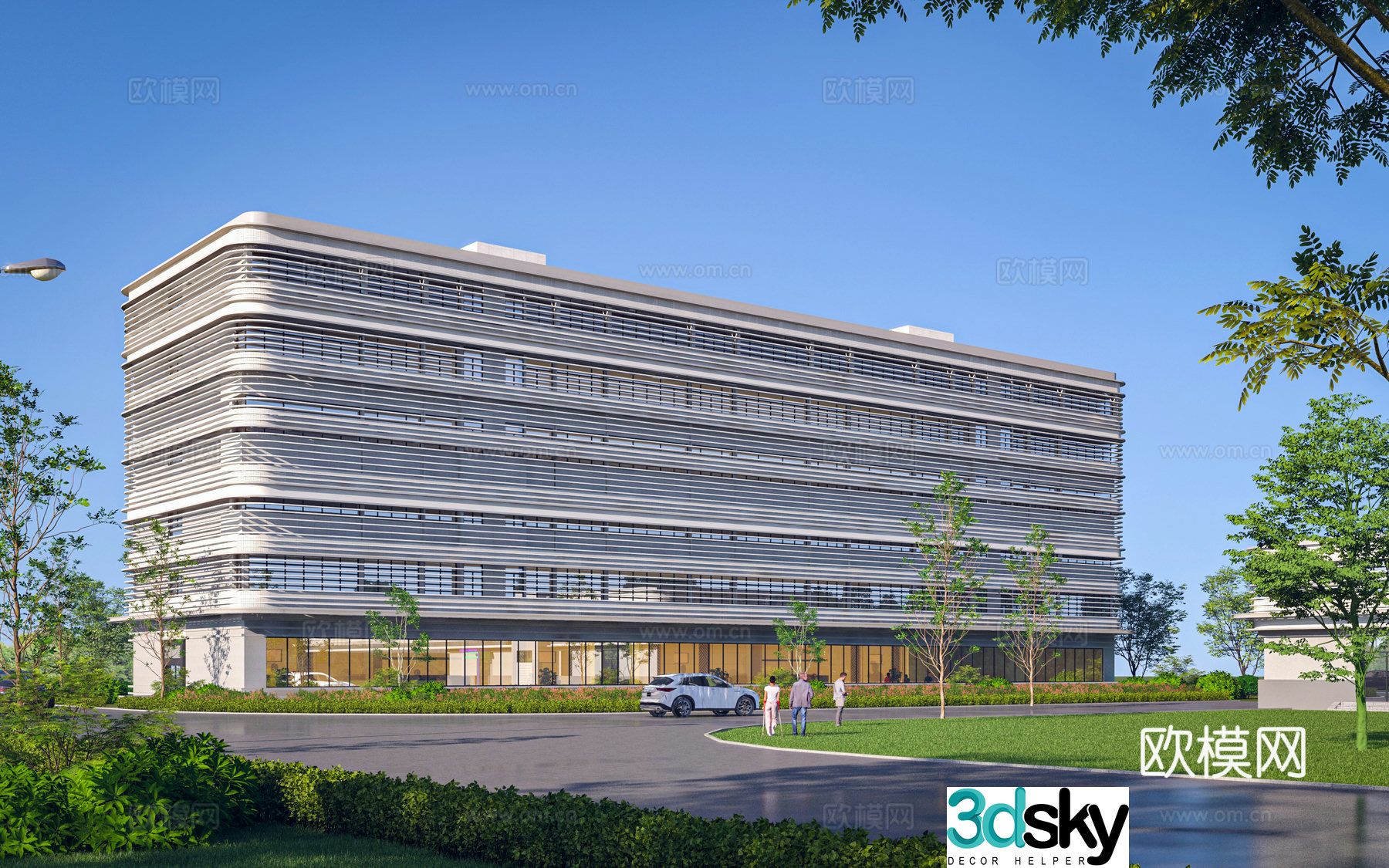Modern Office Building Modern Industrial Park Modern Hospital 3D model