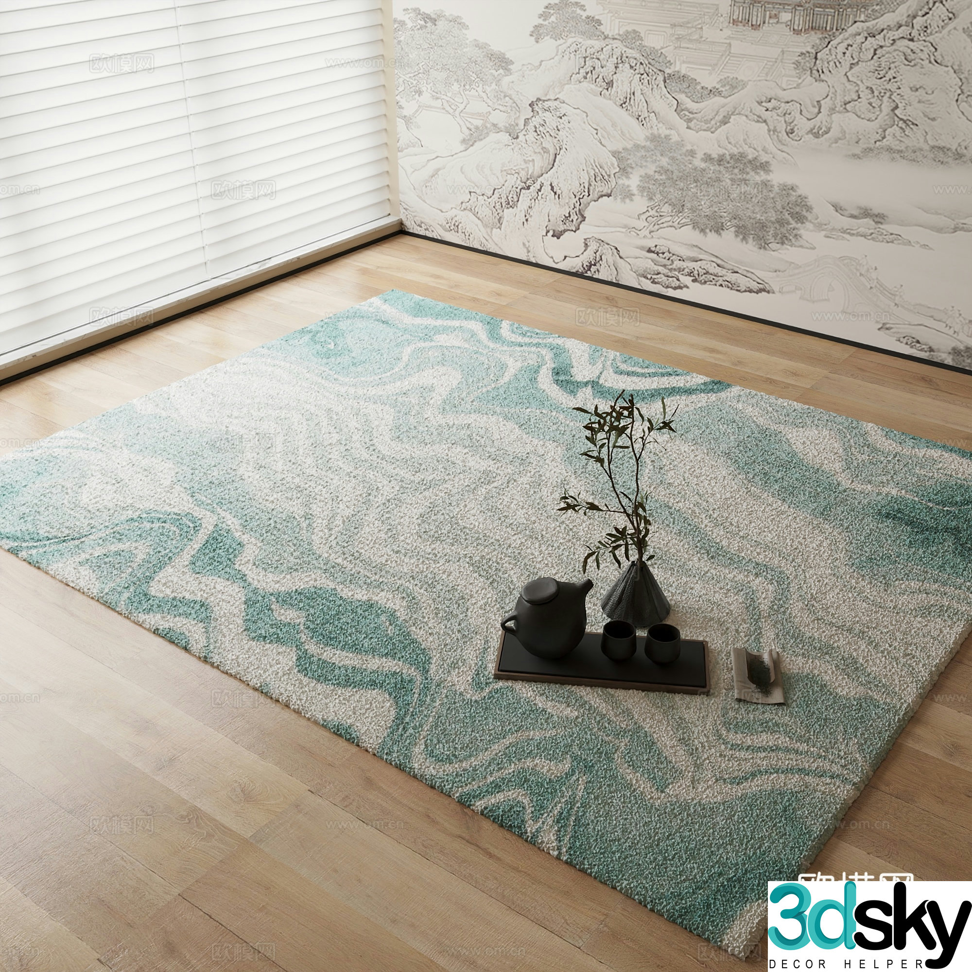 New Chinese carpet 3D model