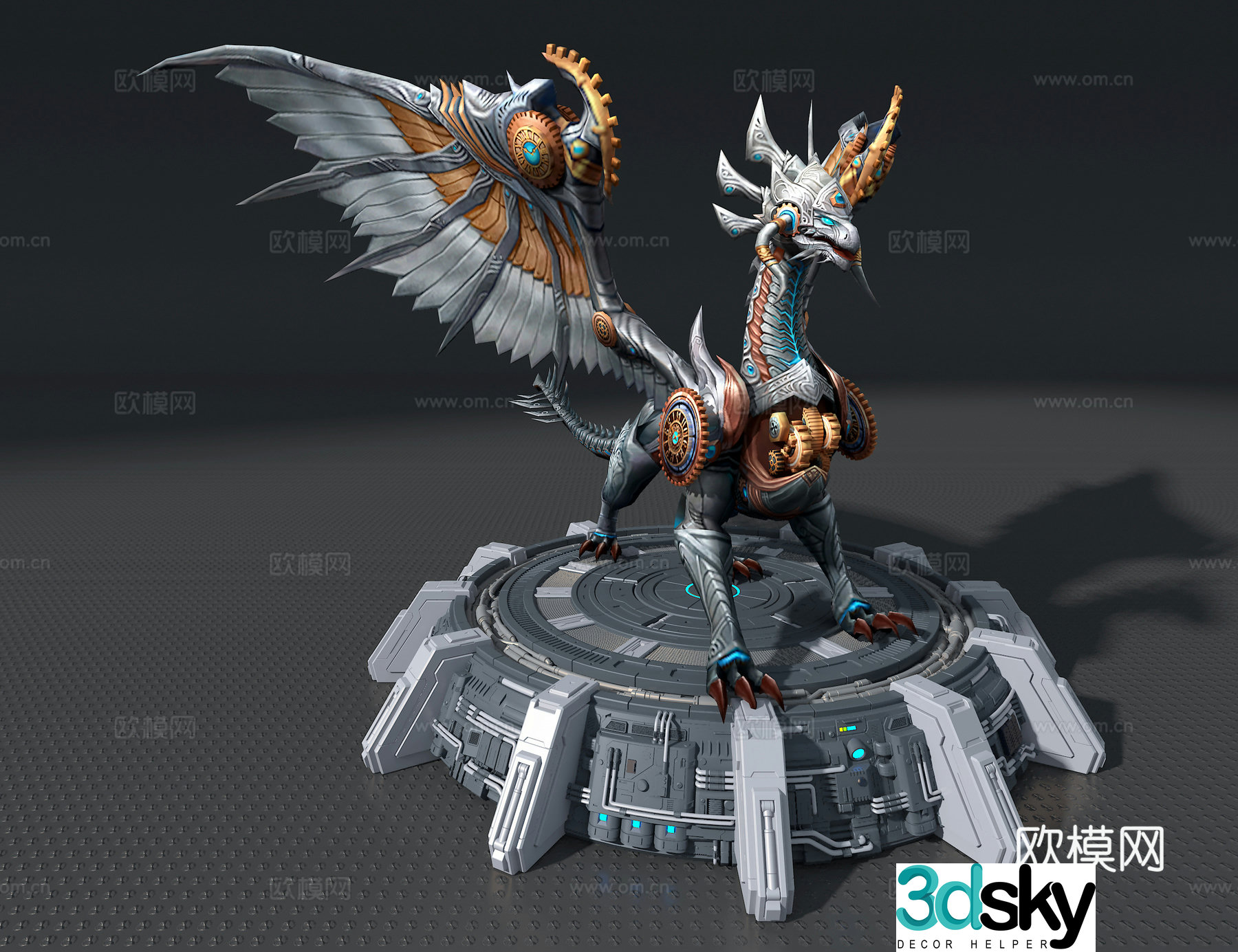 Mechanical Dragon 3D Model