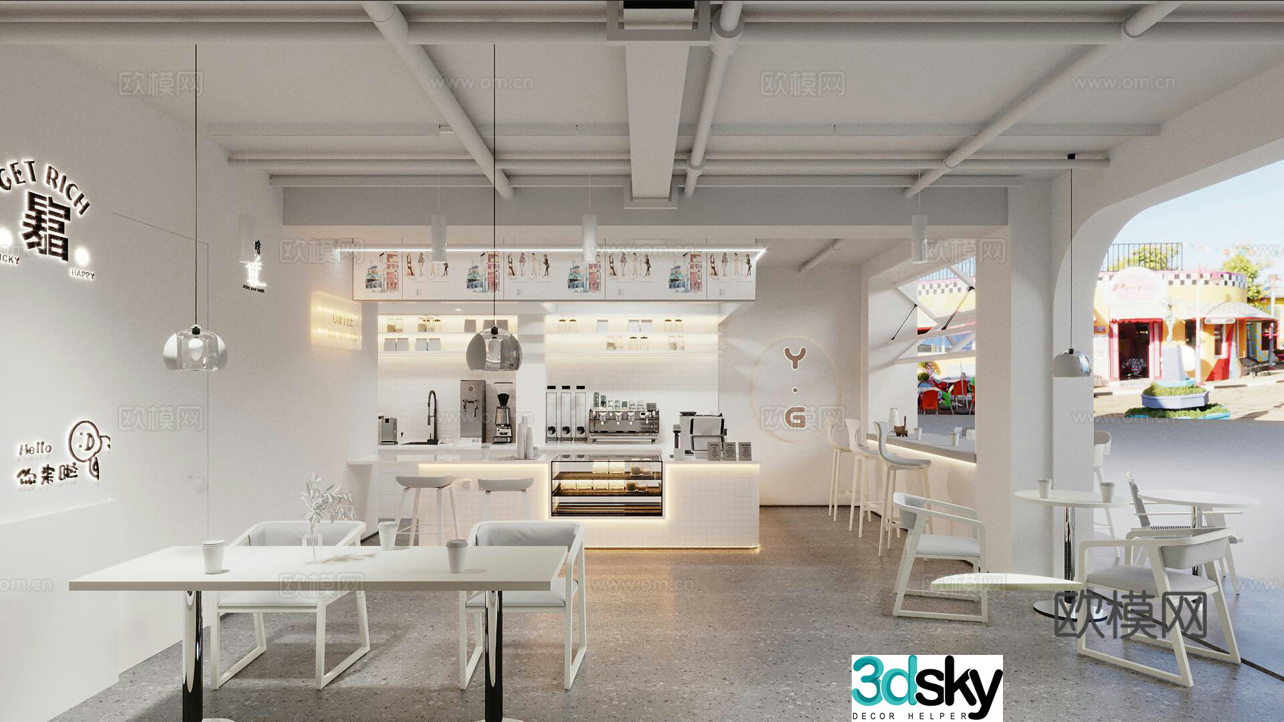 Cafe 3d model