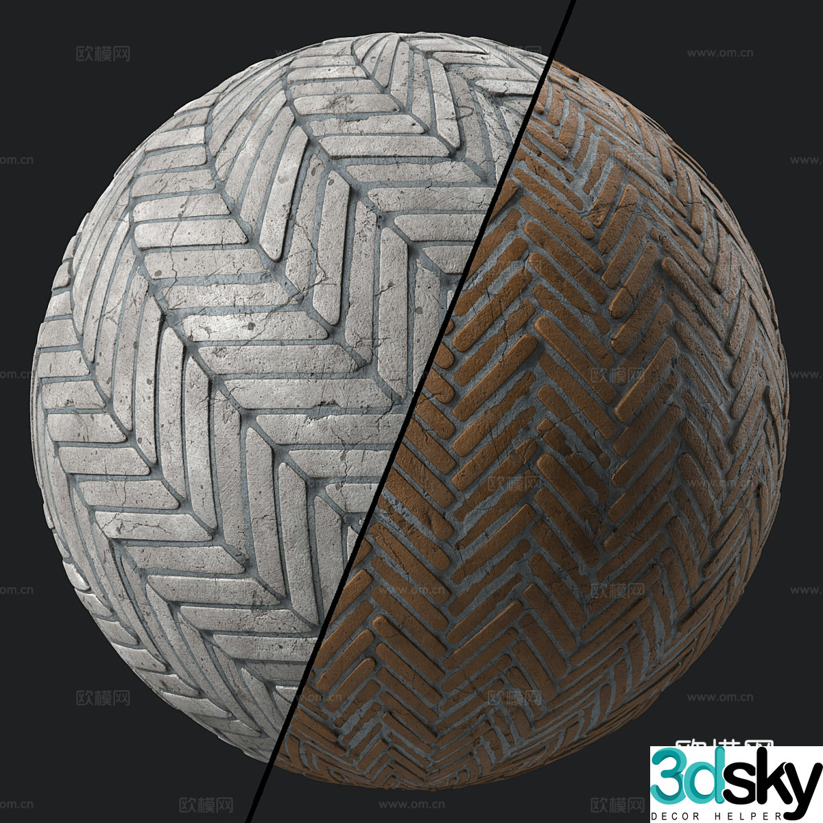 Floor tiles Outdoor tiles Anti-slip tiles 3D model