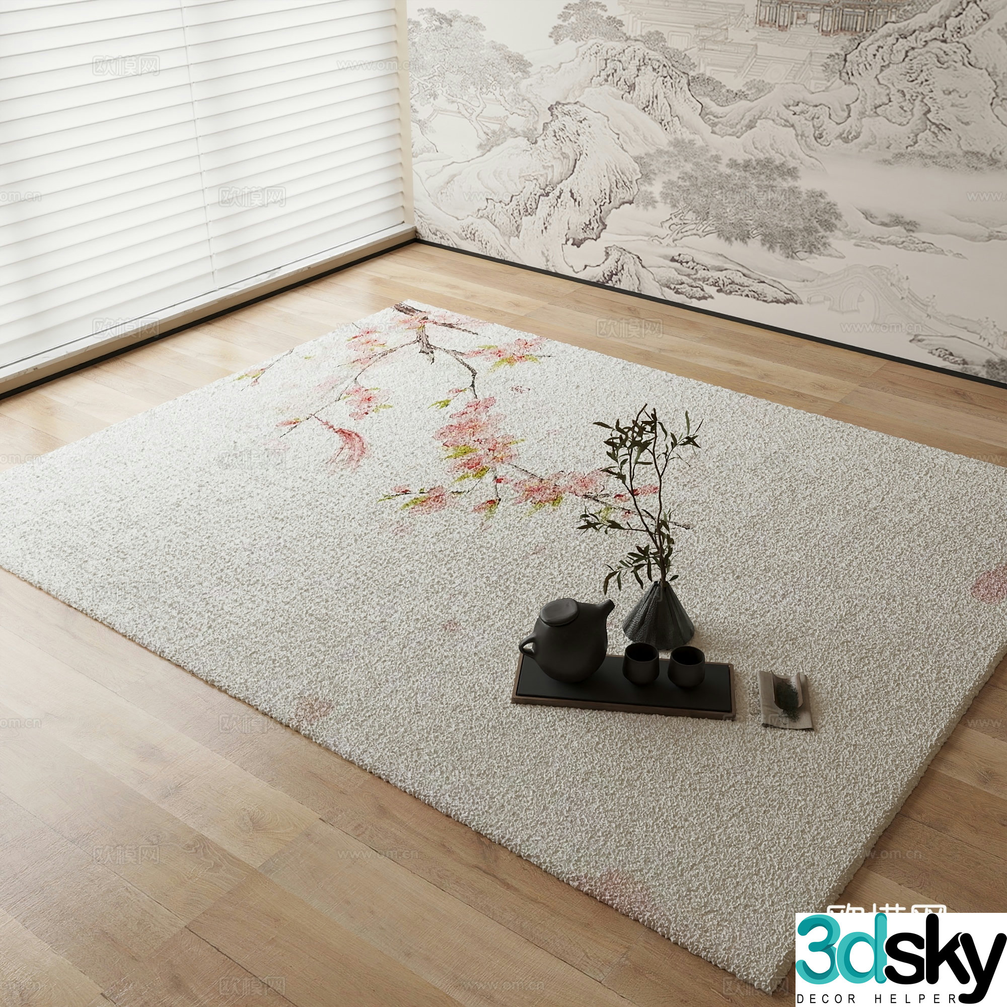 New Chinese carpet 3D model