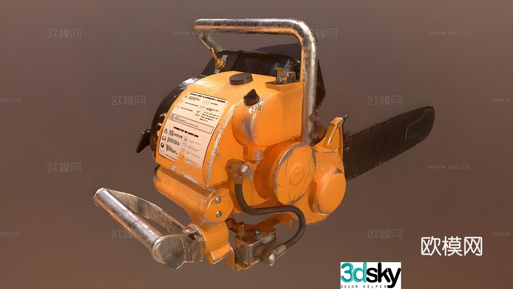 Vintage saw blade industrial equipment 3d model