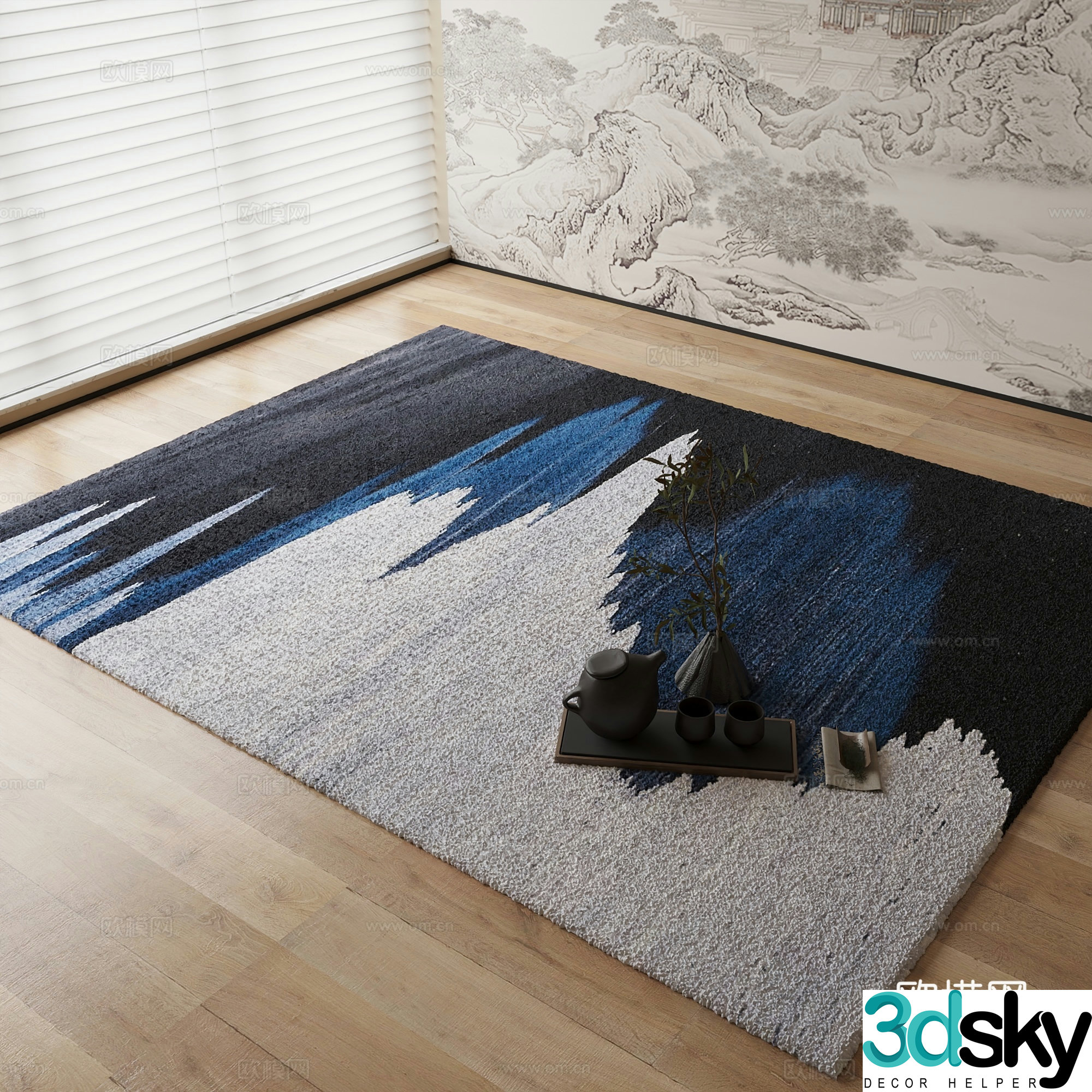 New Chinese carpet 3D model
