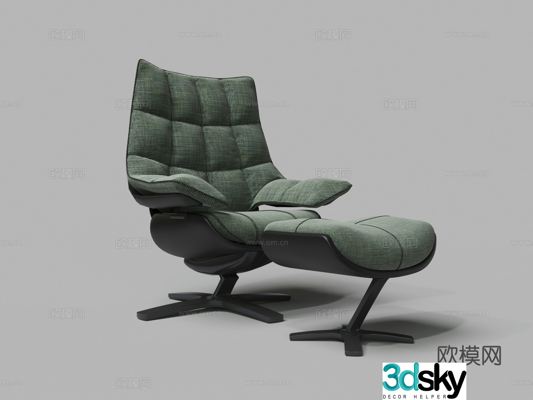 Modern single sofa lounge chair leisure chair 3d model