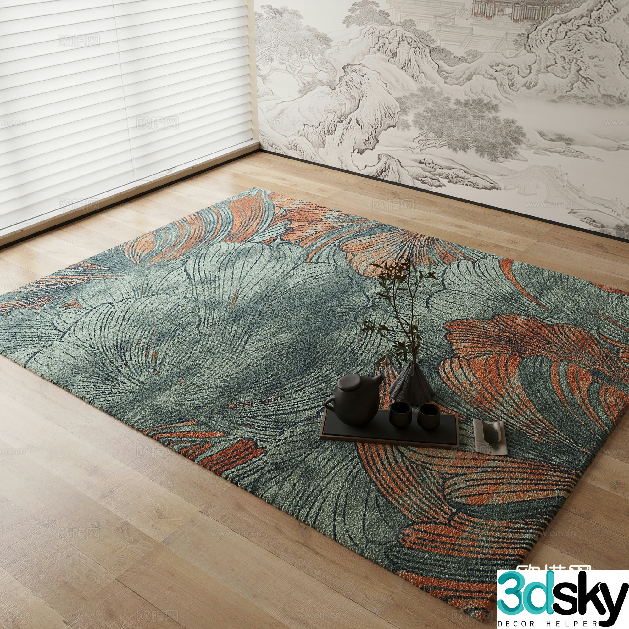 New Chinese carpet 3D model
