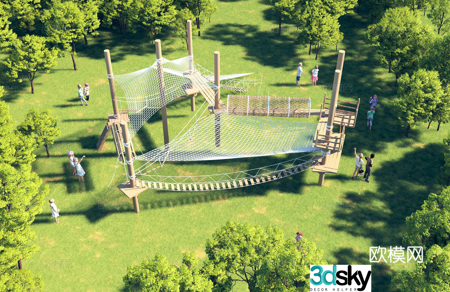 Modern ecological amusement park children’s amusement facilities park amusement facilities 3D model