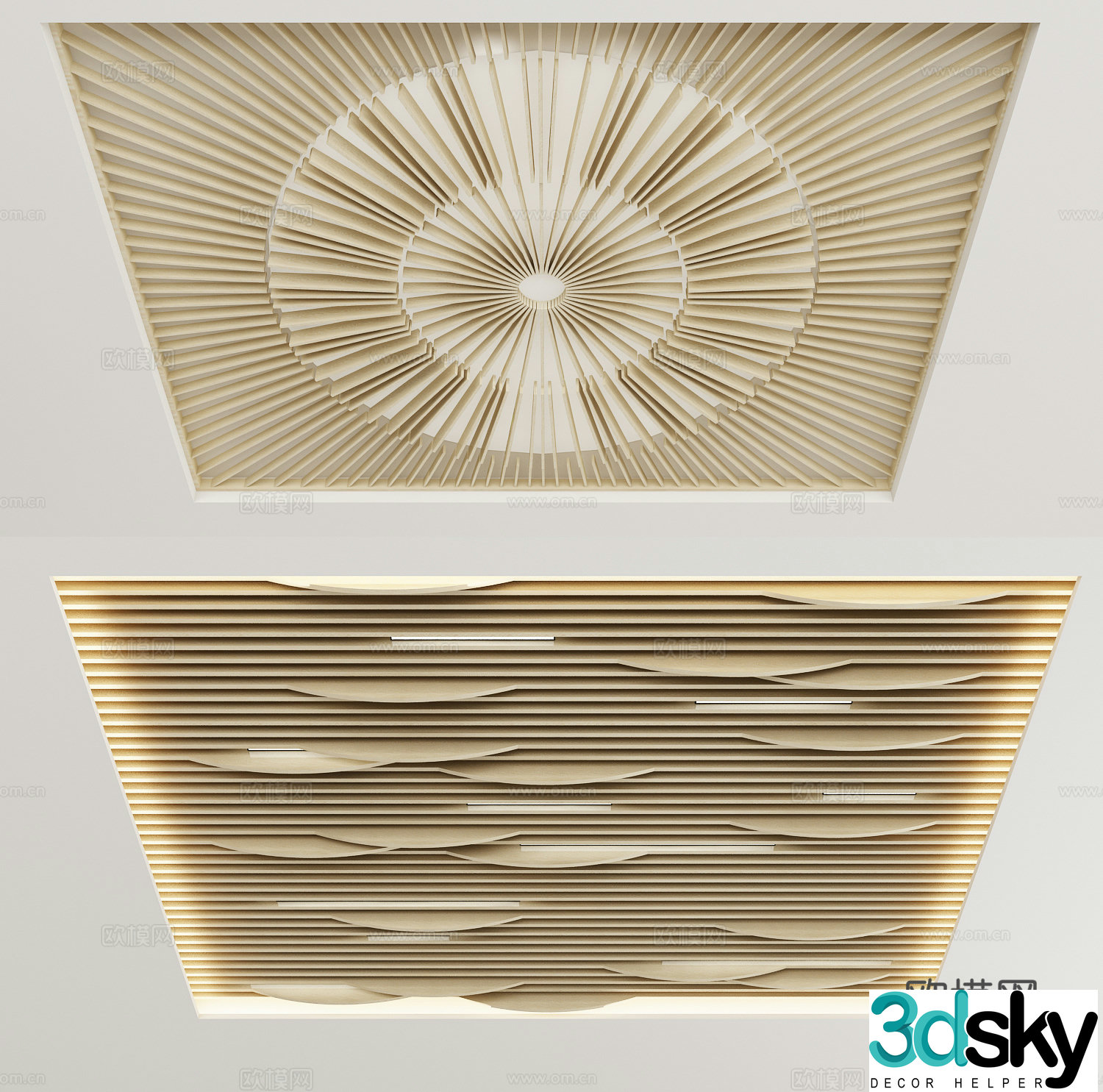 Modern ceiling 3d model