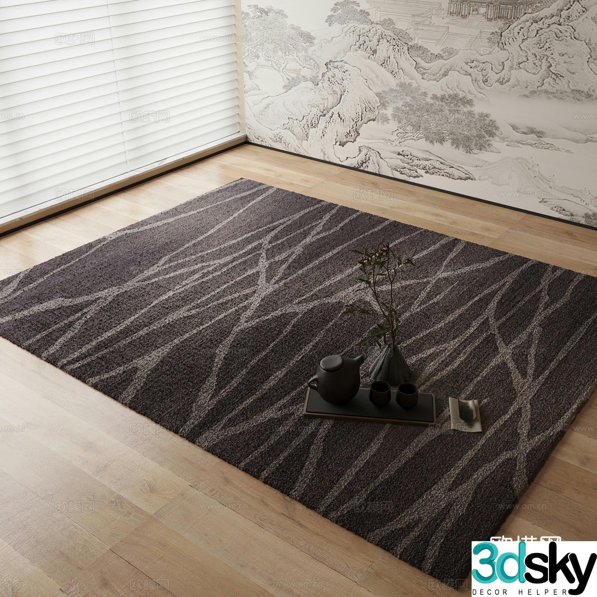 New Chinese carpet 3D model