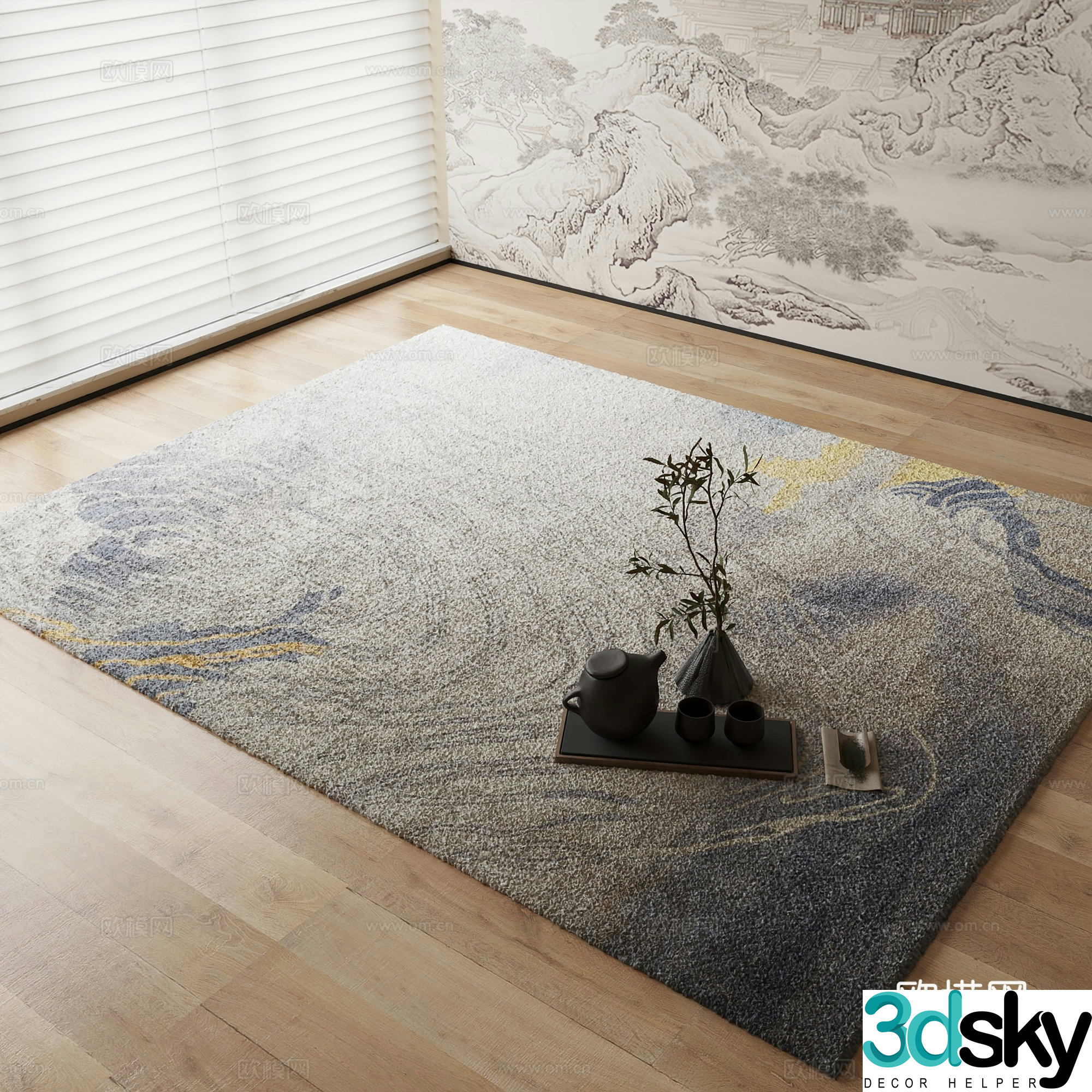 New Chinese carpet 3D model