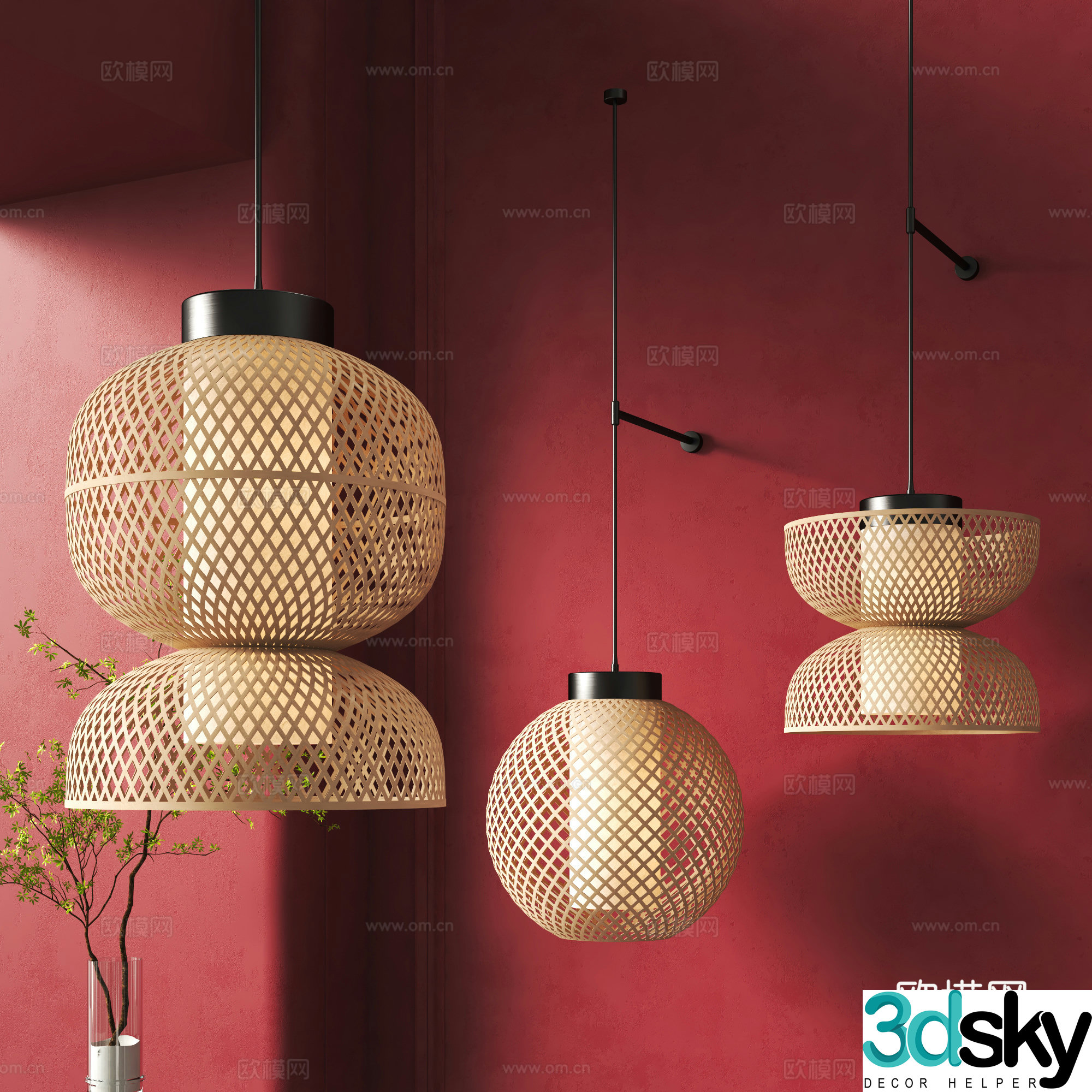 Wasabi Chandelier 3D Model