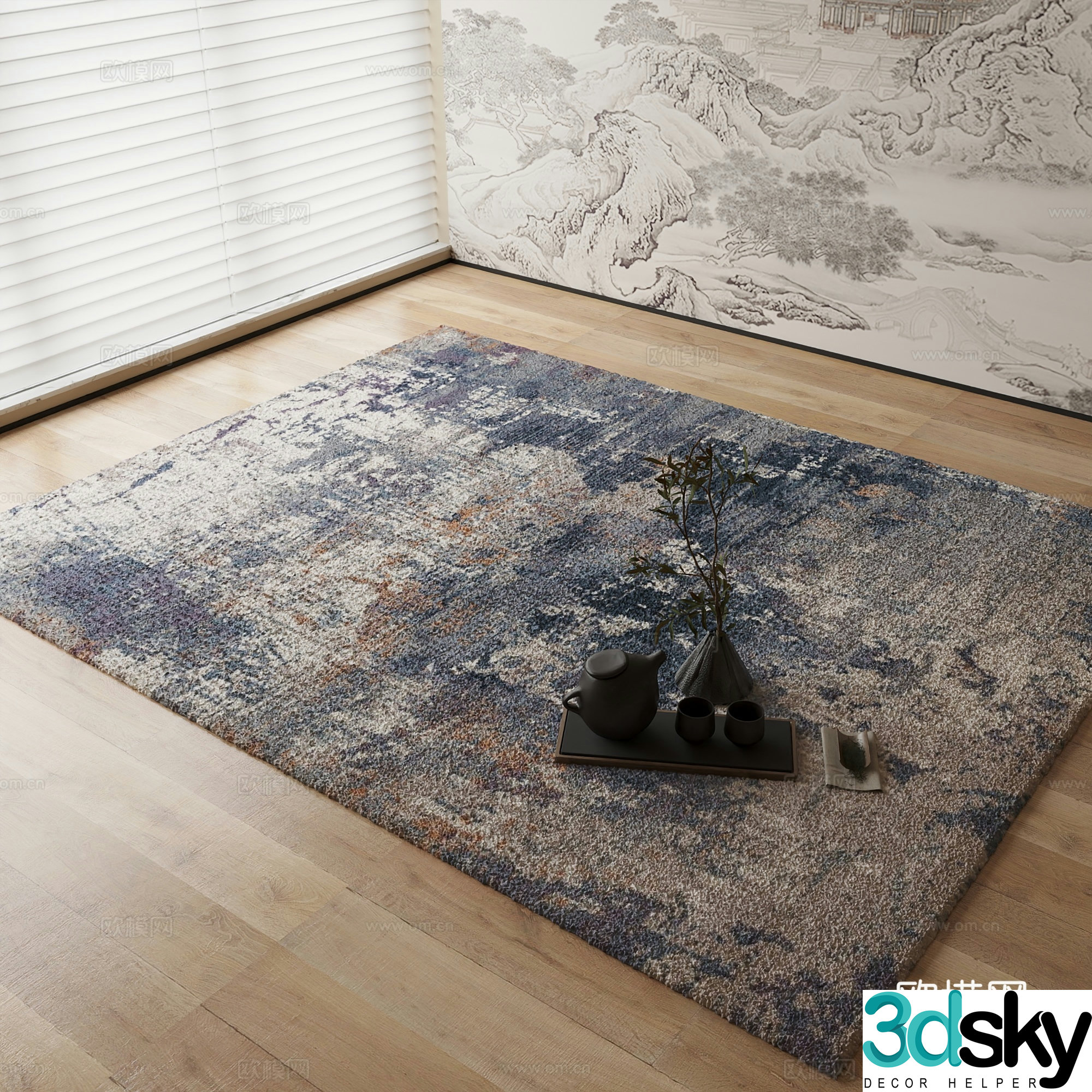 New Chinese carpet 3D model