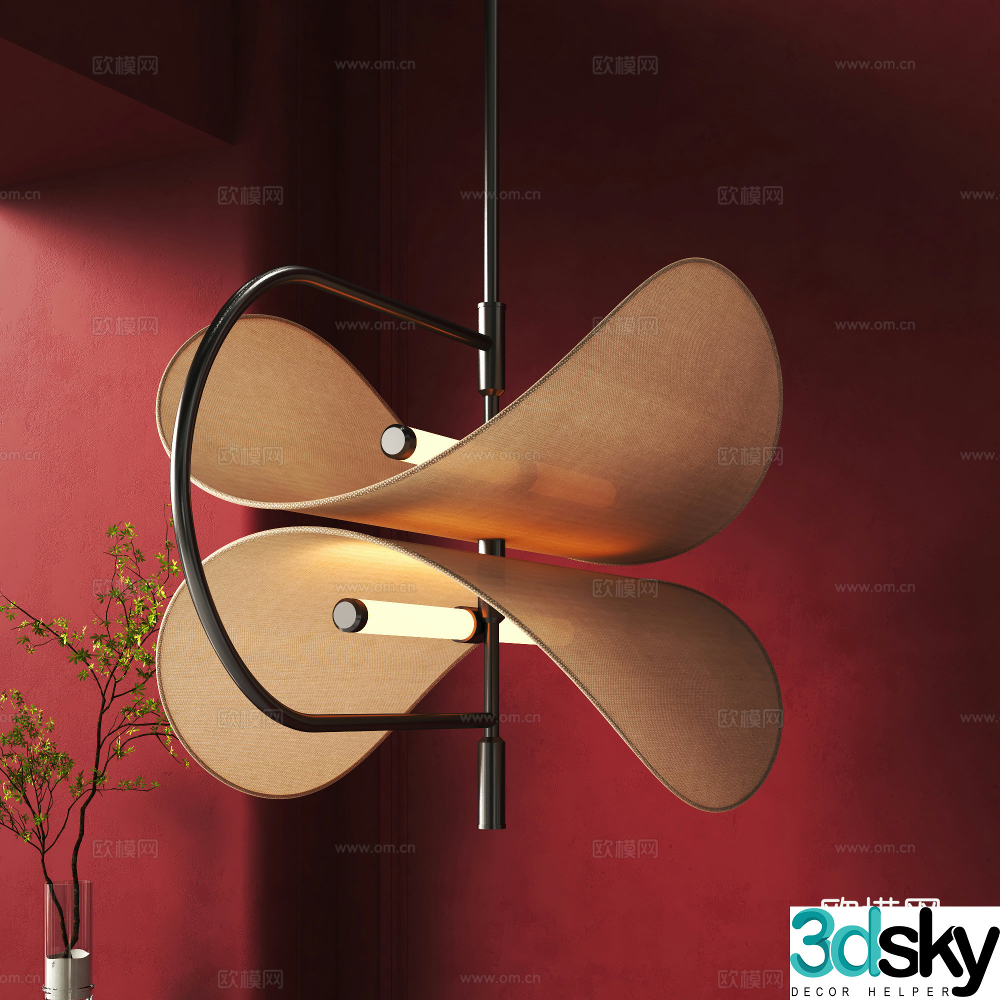 Wasabi Chandelier 3D Model