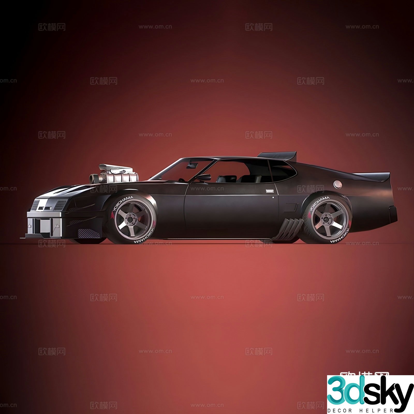Future Technology Car Retro Car 3D Model