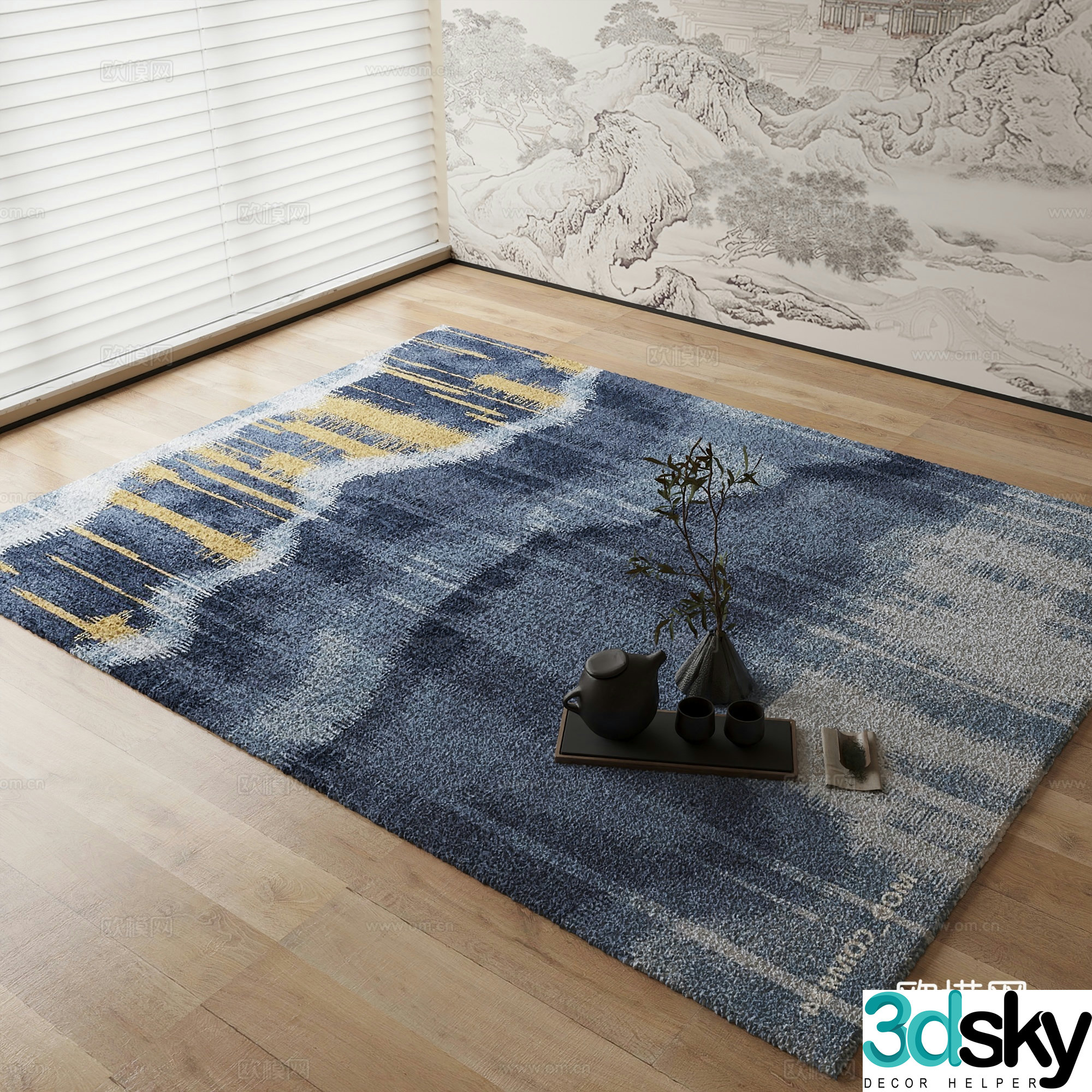 New Chinese carpet 3D model