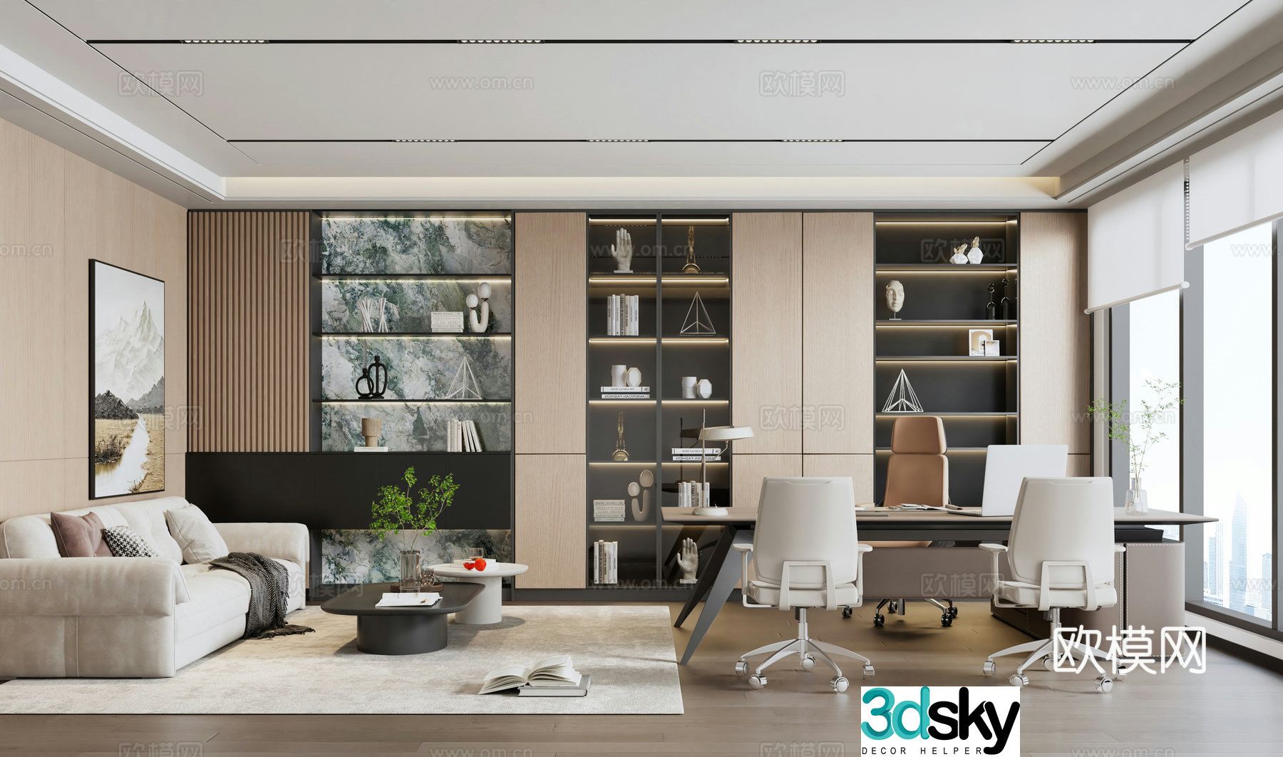 Modern manager office 3d model