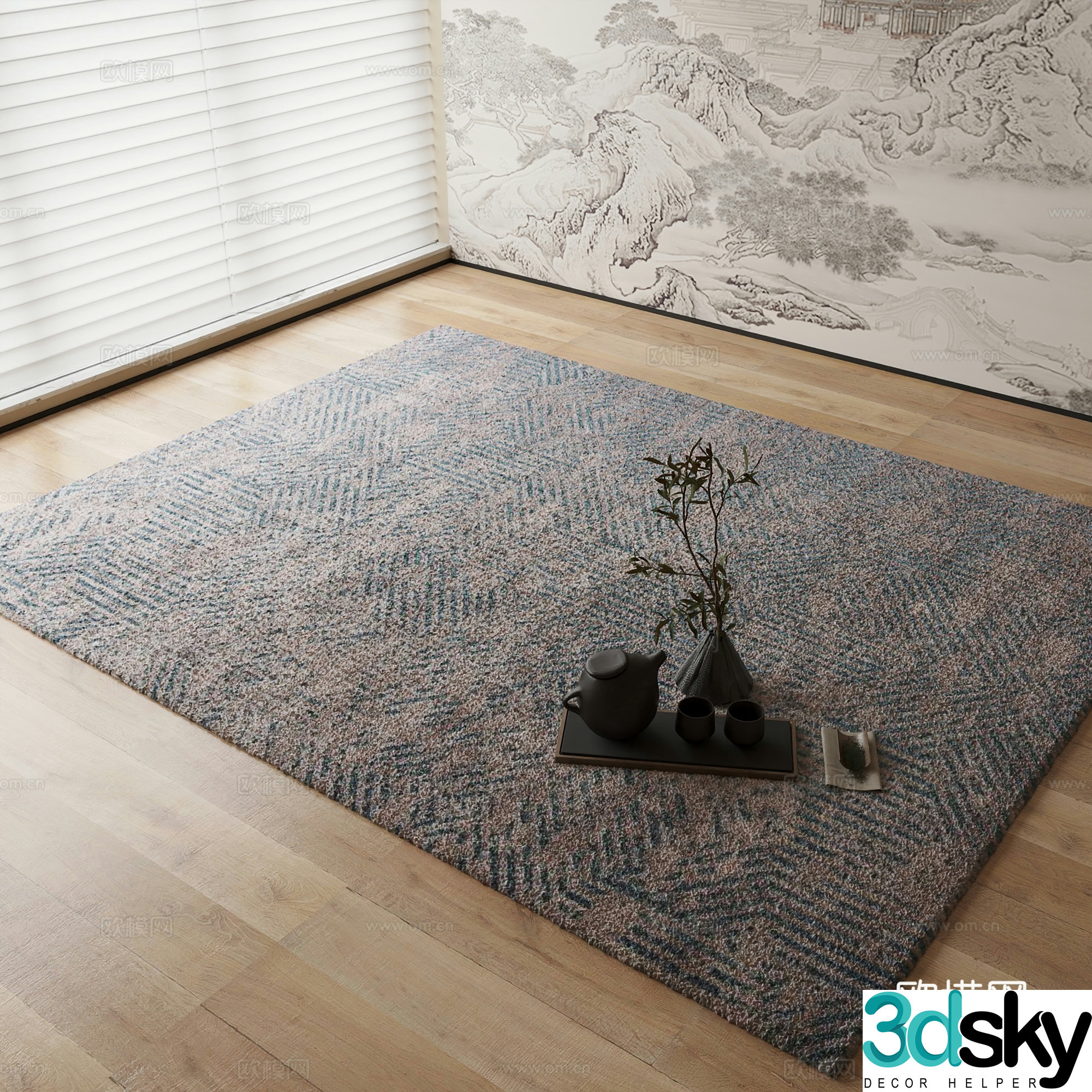 New Chinese carpet 3D model