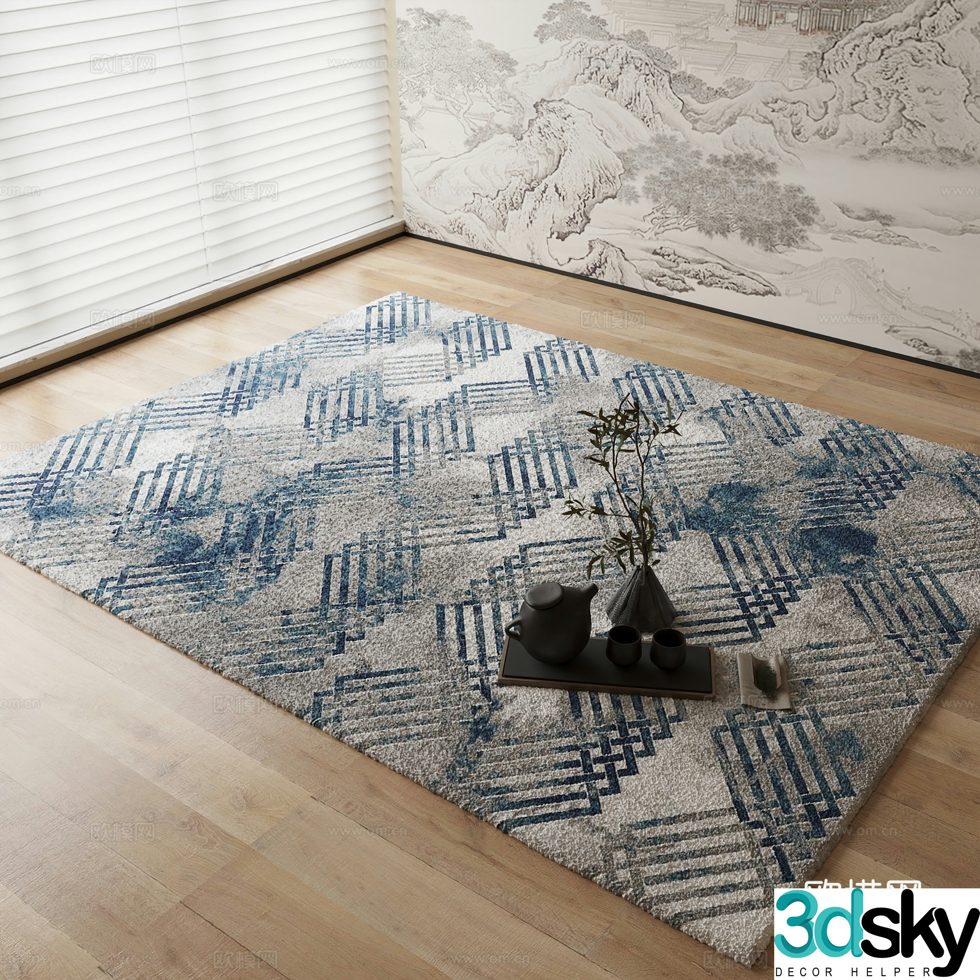New Chinese carpet 3D model