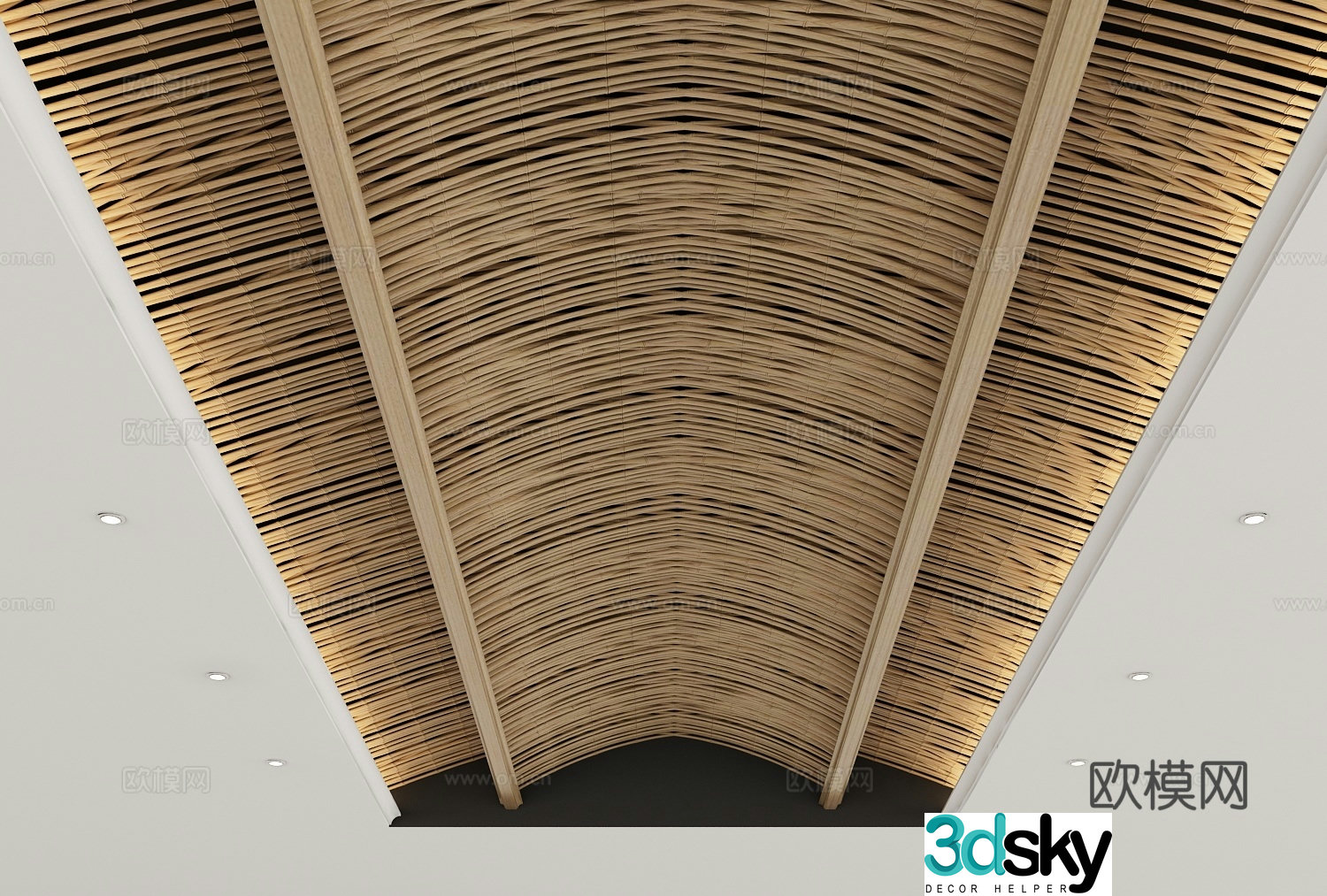New Chinese style ceiling 3D model