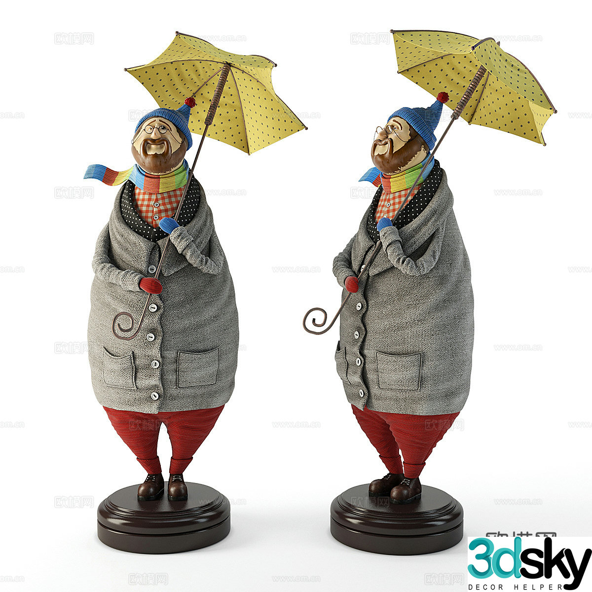 Cartoon character sculpture cartoon character sculpture 3d model